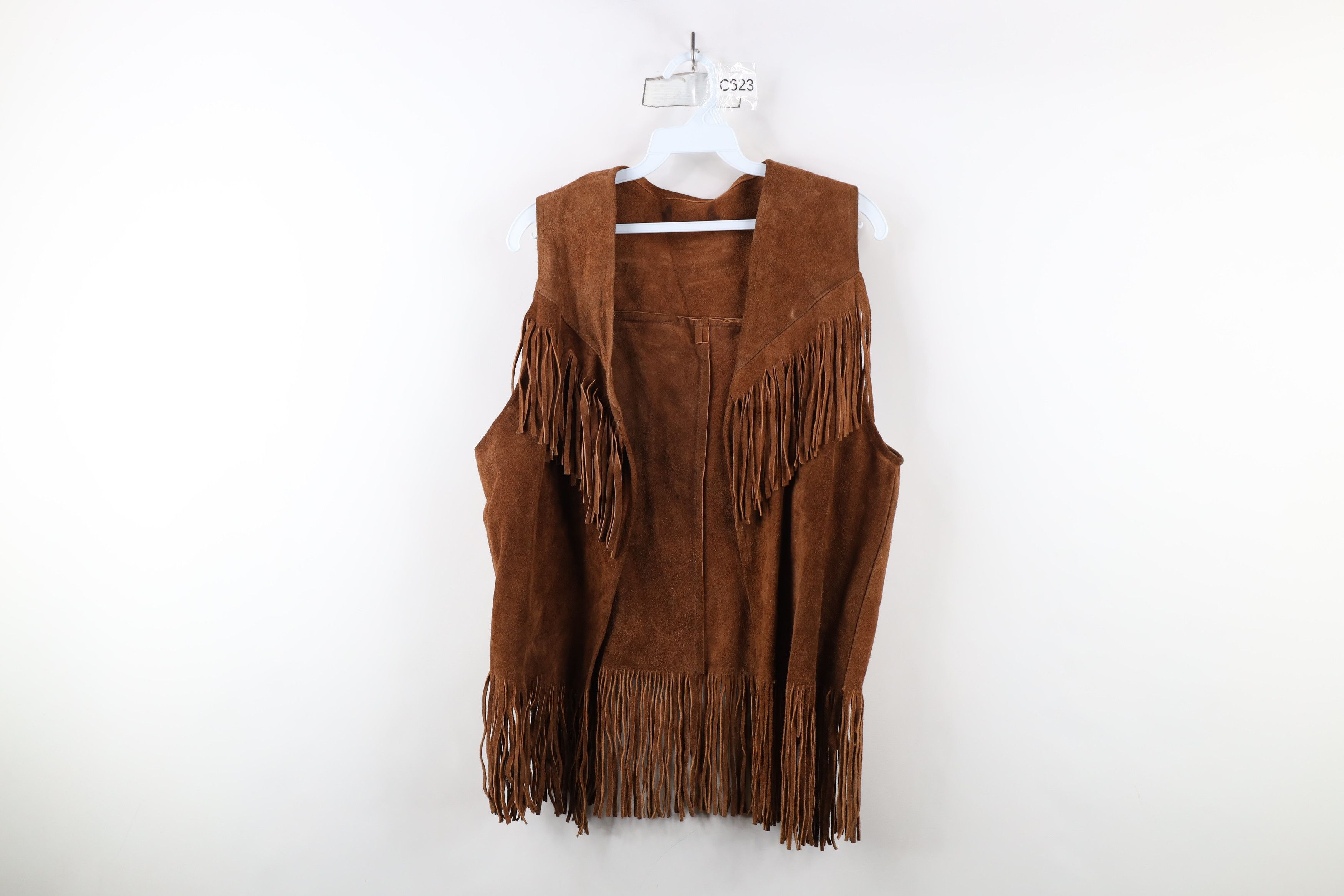 Vintage Vintage 60s 70s Streetwear Leather Western Open Vest USA Size US M / EU 48-50 / 2 - 1 Thumbnail