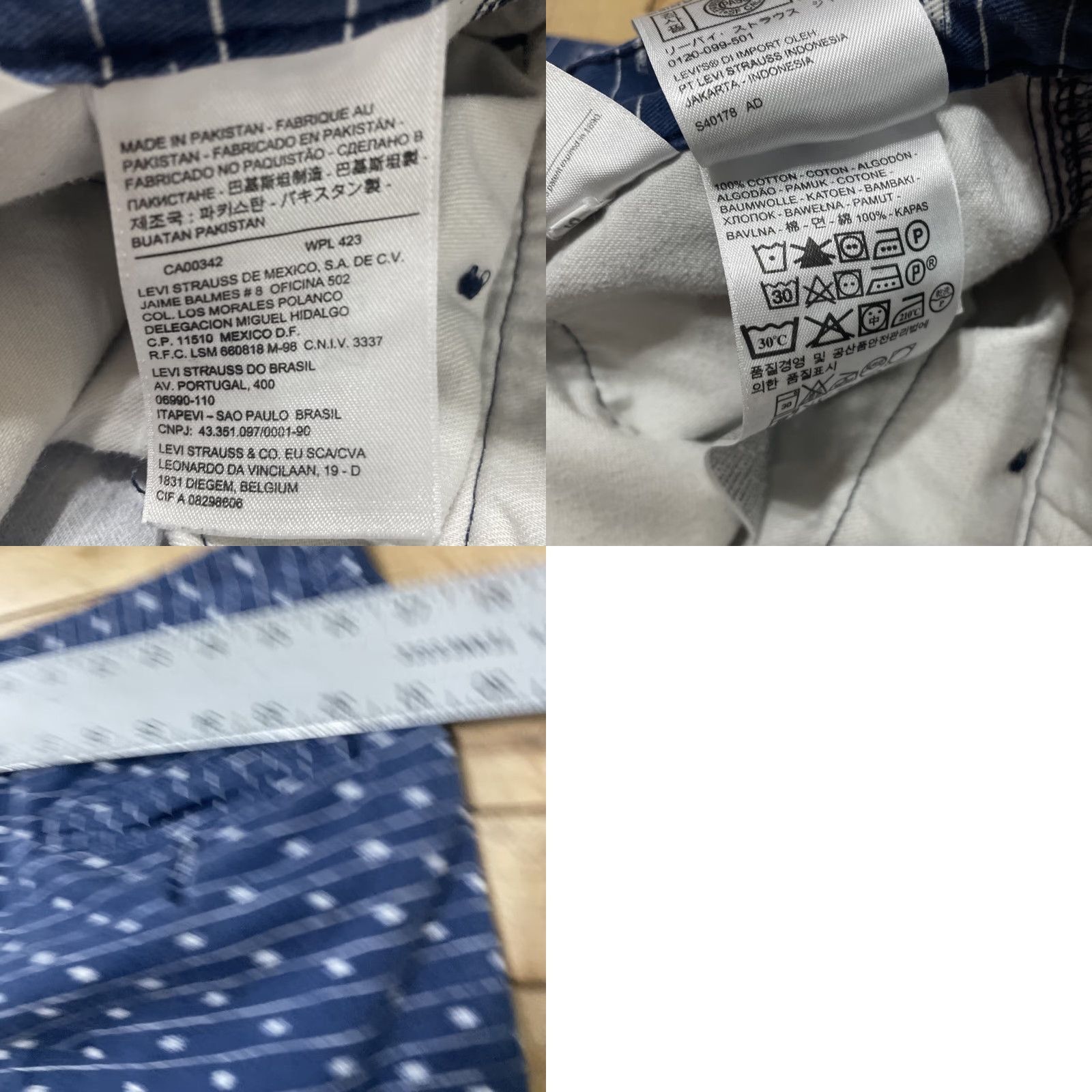 Levi's Levi's Geometric Print Shorts Mens 31 Blue Chino Beach Casual Size US 31 - 10 Thumbnail