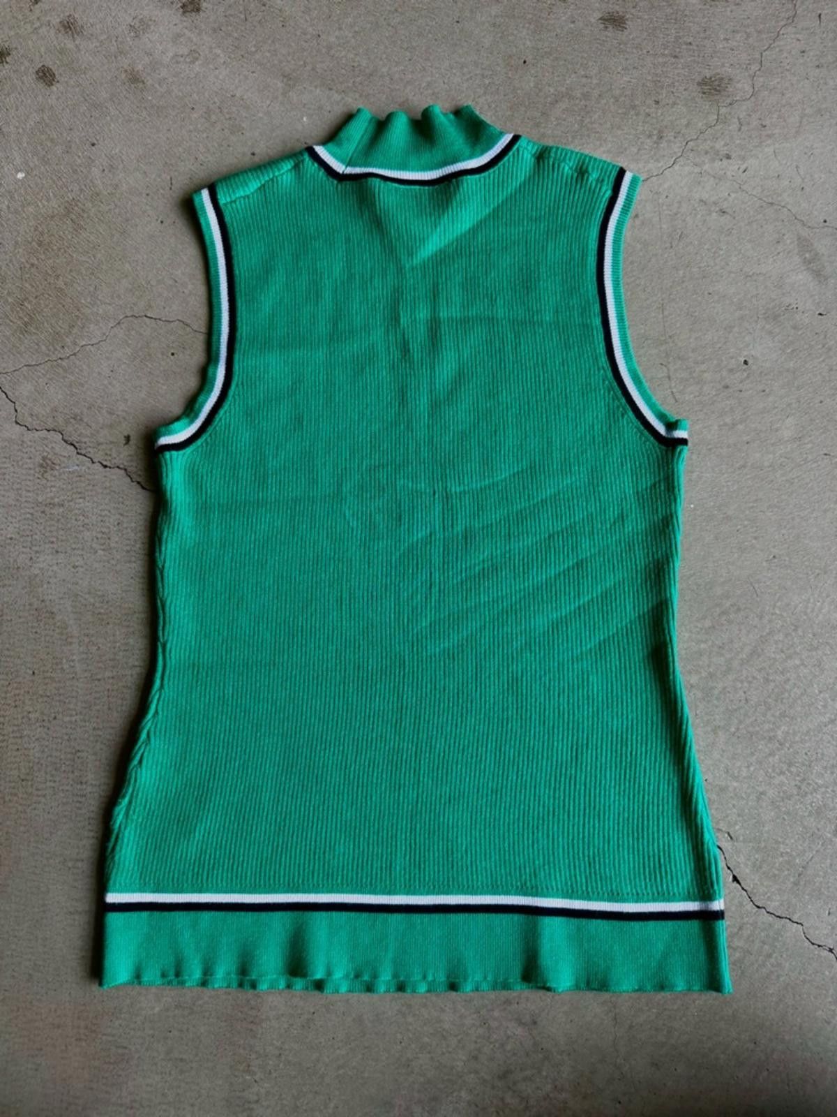 Other Cable & Gauge / Ribbed Mock Neck Sleeveless Top / Green Size L / US 10 / IT 46 - 6 Thumbnail