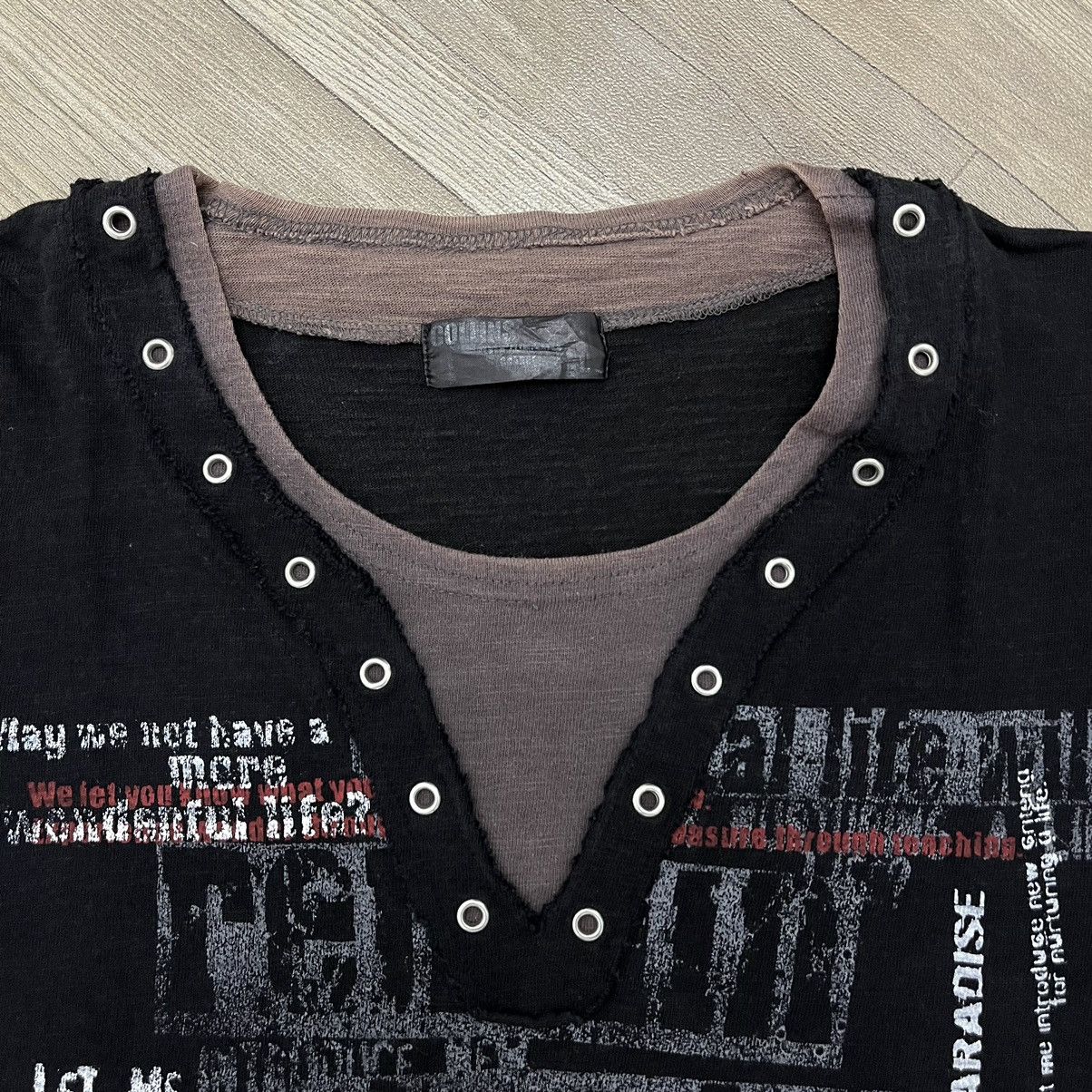 If Six Was Nine × KMRii × Le Grande Bleu (L.G.B.) Crazy Y2K Collins Poem Gothic Lolita Punks LGB Style Tee Size US M / EU 48-50 / 2 - 3 Thumbnail