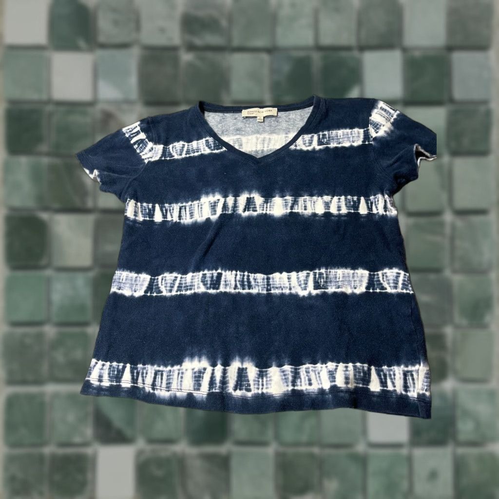 Jones New York Jones New York Blouse Womens M Short Sleeve Blue White Stripes Colorful Casual Size M / US 6-8 / IT 42-44 - 1 Thumbnail