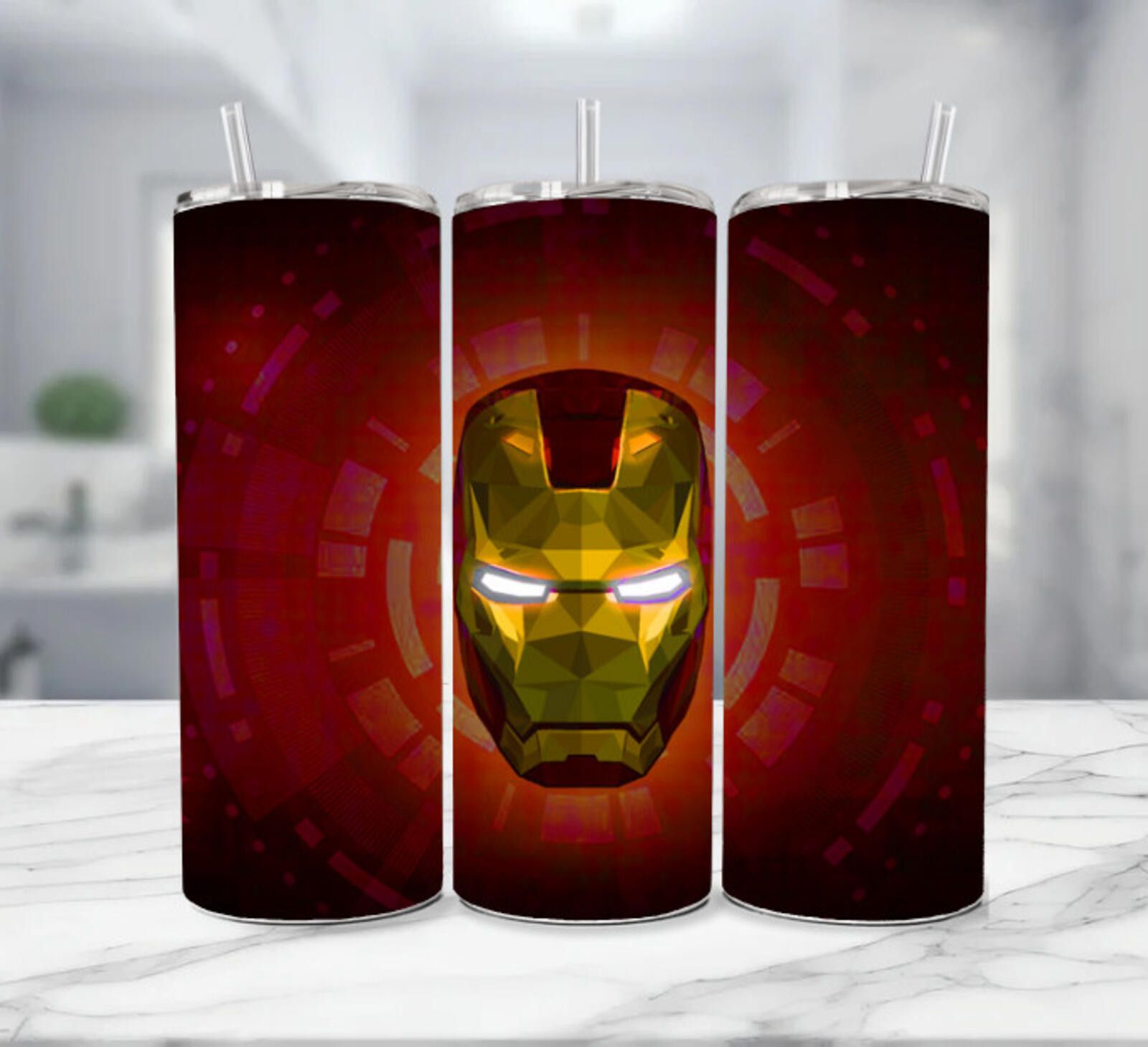 Other Iron Man Stainless Steel Tumbler (20 fl Oz)- Glow Eyes Size ONE SIZE - 1 Thumbnail