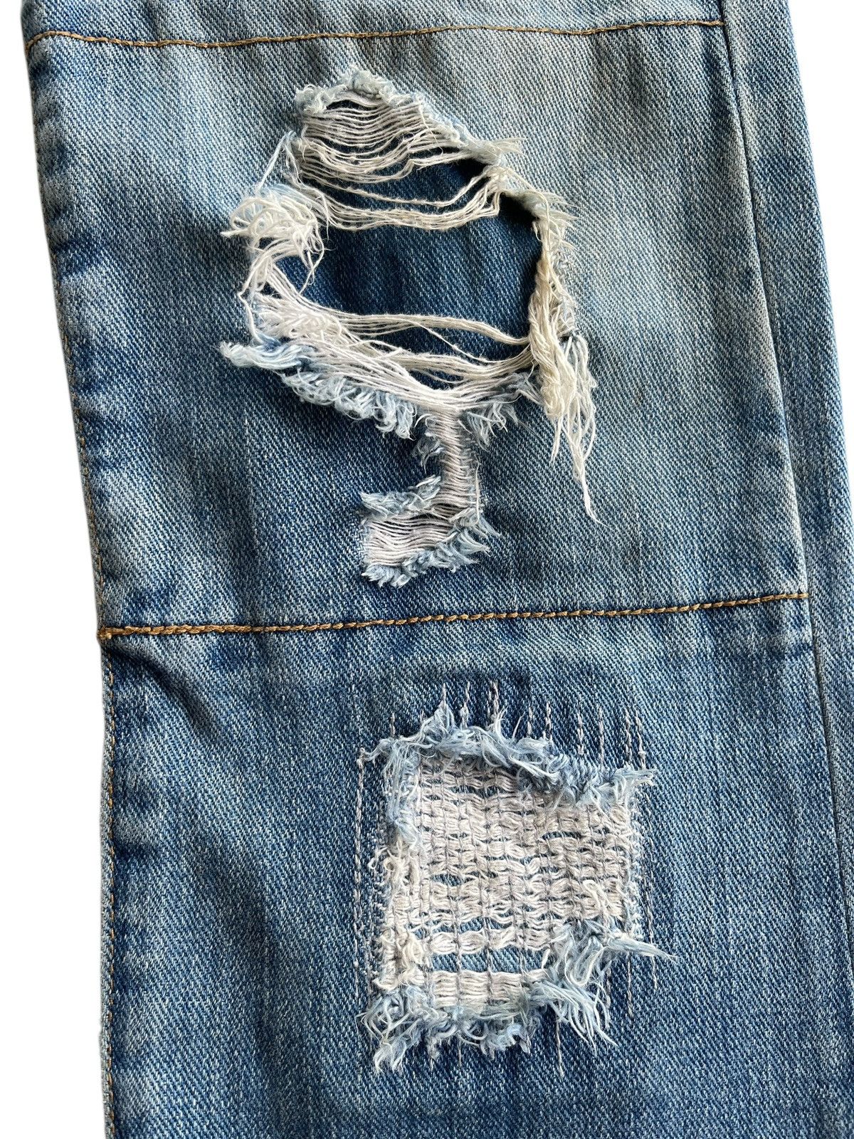 Japanese Brand Tokyo Rush Distressed Boro Flare Denim Size US 32 / EU 48 - 14 Thumbnail