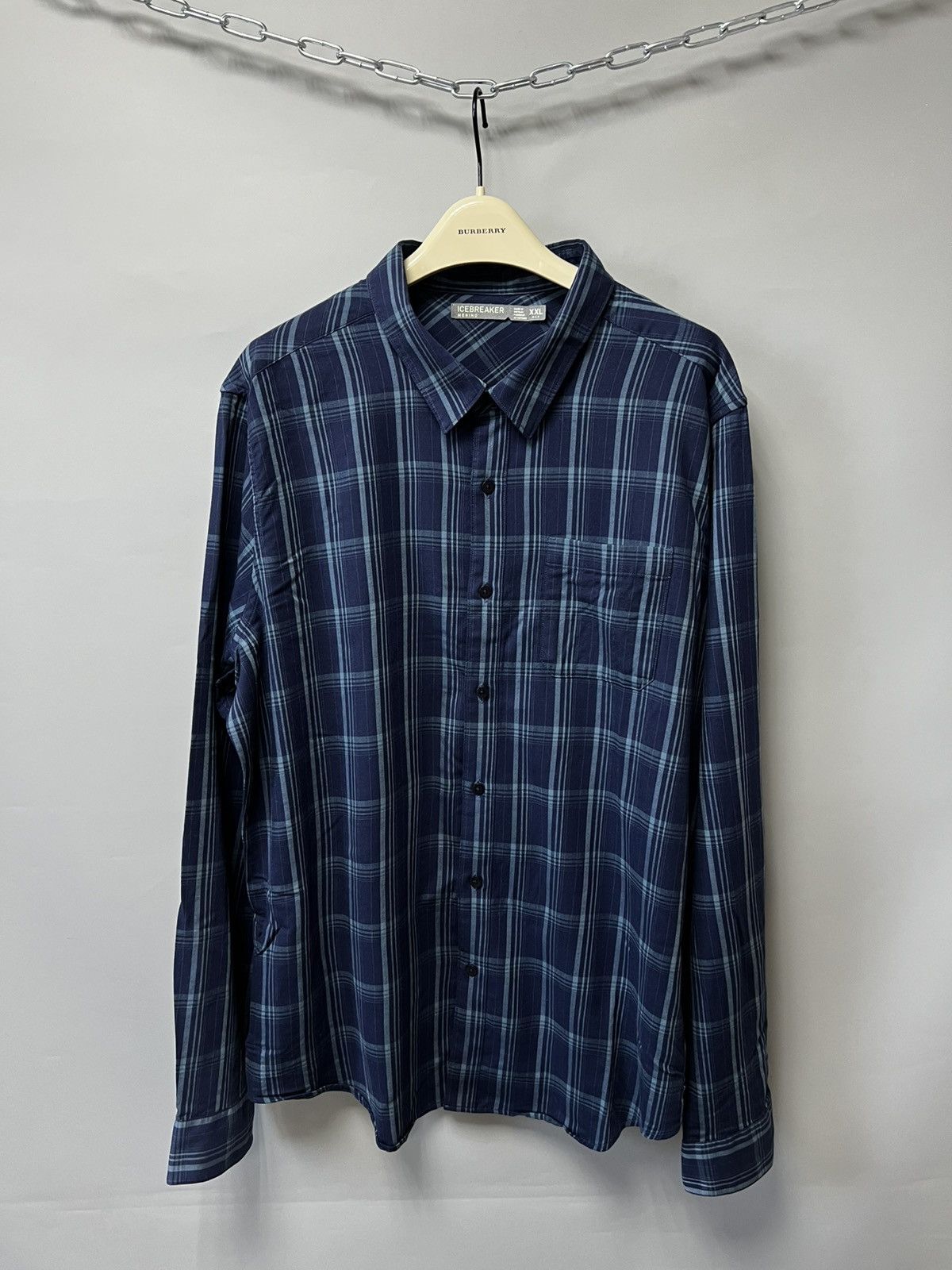 Icebreaker Icebreaker Merino Plaid Button Down Wool Blend Shirt Blue Size US XXL / EU 58 / 5 - 1 Thumbnail