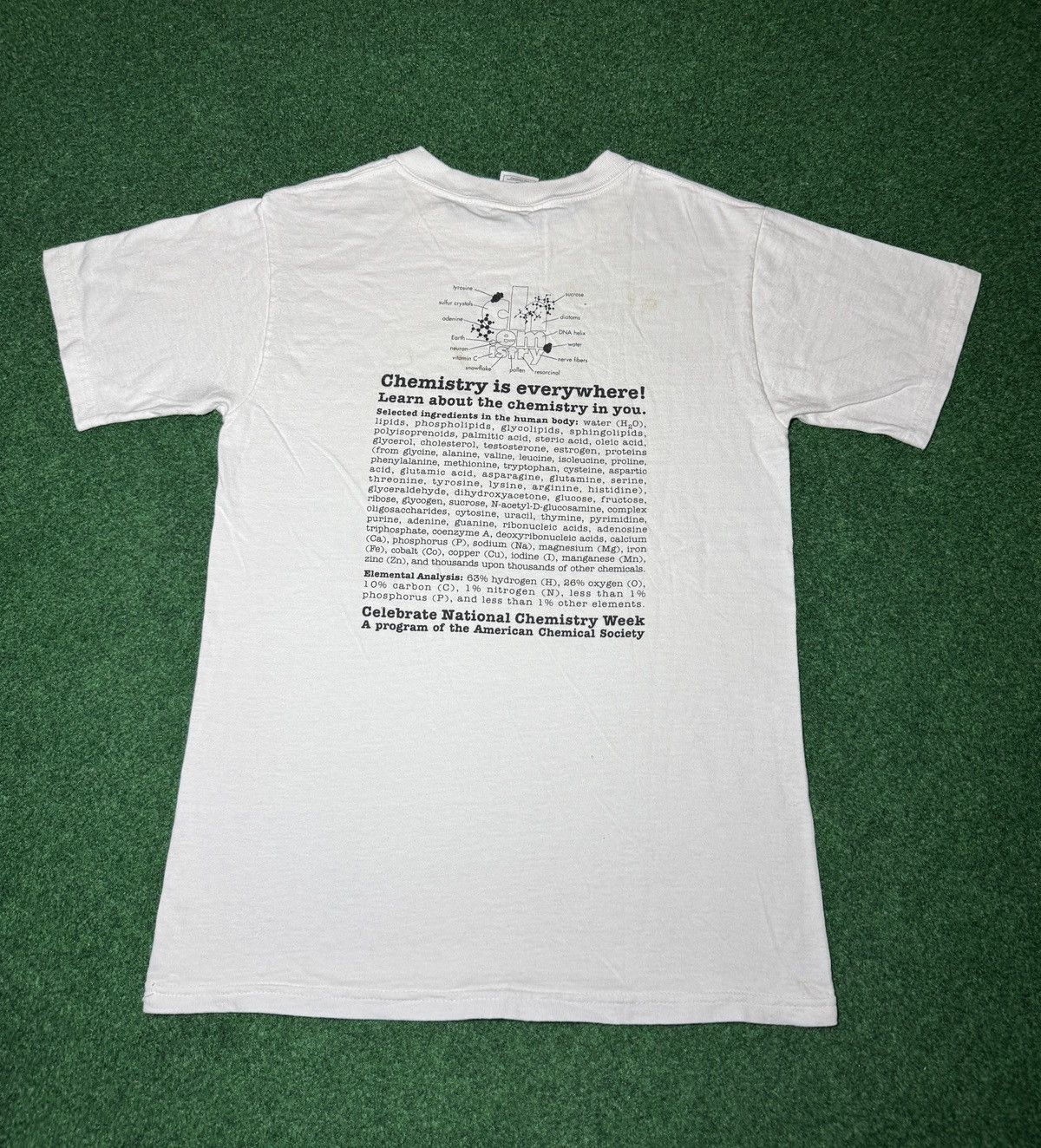Fruit Of The Loom × Vintage Vtg 90s Chemistry Science National Chemistry Week T Shirt Size US S / EU 44-46 / 1 - 4 Thumbnail