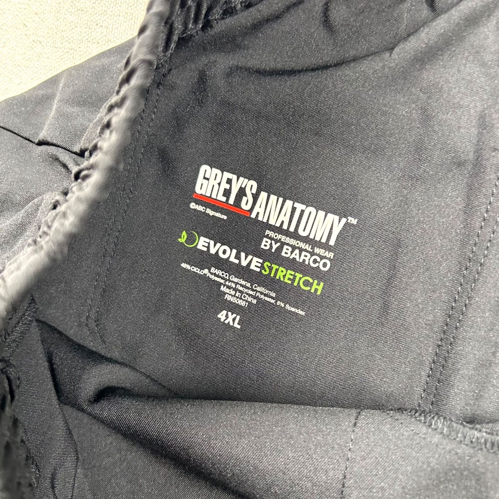 Vintage Barco Scrubs Bottom Womens 4XL Grey's Anatomy 6 Pocket Evolve Stretch Black Shirt Womens Size 40" / US 18 - 4 Thumbnail
