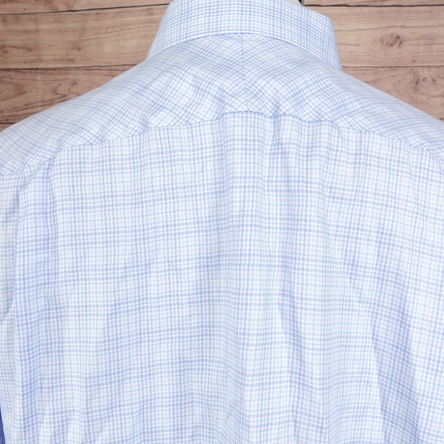 Jos. A. Bank VINTAGE Jos A. Bank Men's Dress Shirt 17-34 Large Blue Plaid Non-Iron Egyptian Cotton Business Size US XL / EU 56 / 4 - 5 Thumbnail