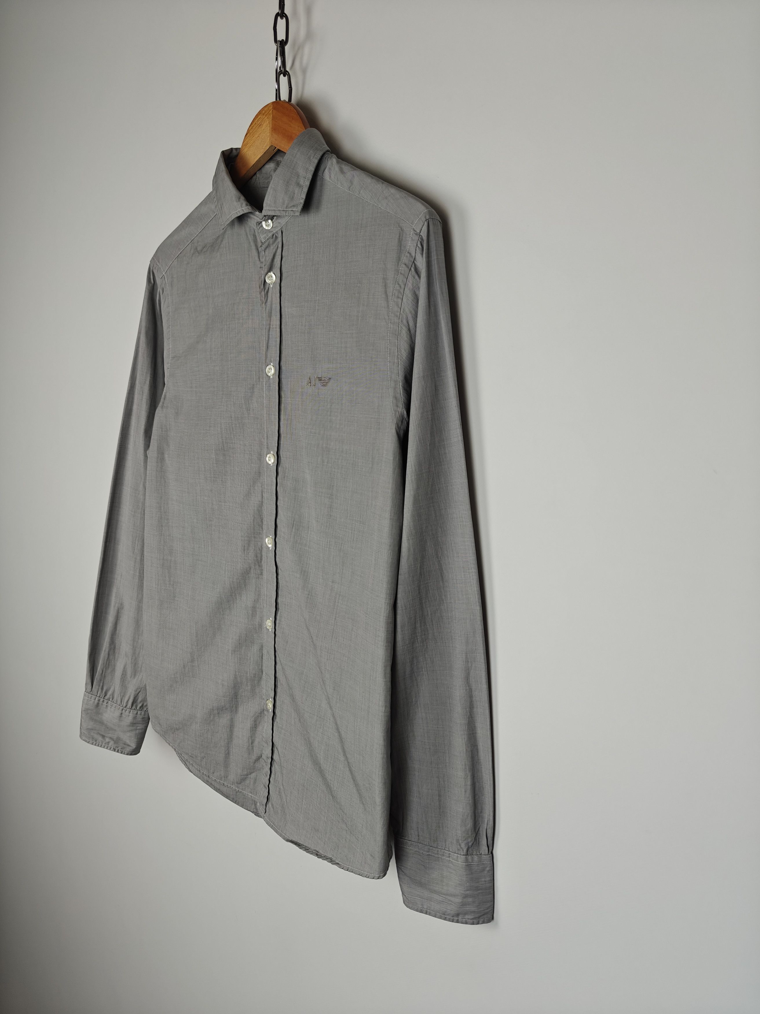 Armani Armani Jeans Shirt Collared Italian Fabric Gray size L Size US L / EU 52-54 / 3 - 6 Thumbnail