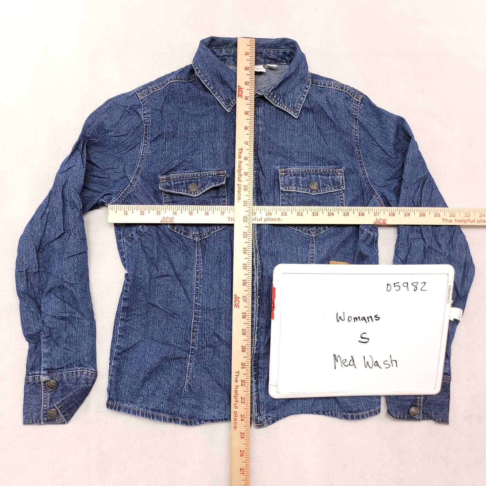 Sonoma Sonoma Zip Long Sleeve Denim Jean Jacket Womens Size S Blue Size S / US 4 / IT 40 - 9 Thumbnail