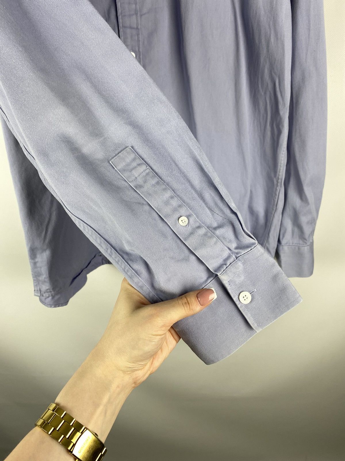 Vintage × Yves Saint Laurent Yves Saint Laurent YSL vintage heavy cotton button up shirt Size US XL / EU 56 / 4 - 11 Thumbnail