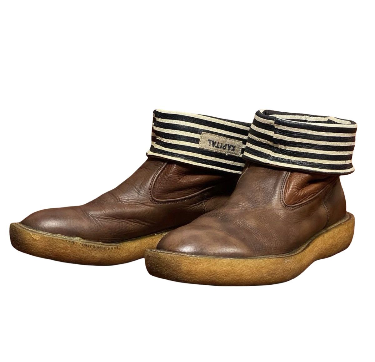 Kapital KAPITAL Leather Wrinkle Popeye Boots Size US 10 / EU 43 - 1 Thumbnail