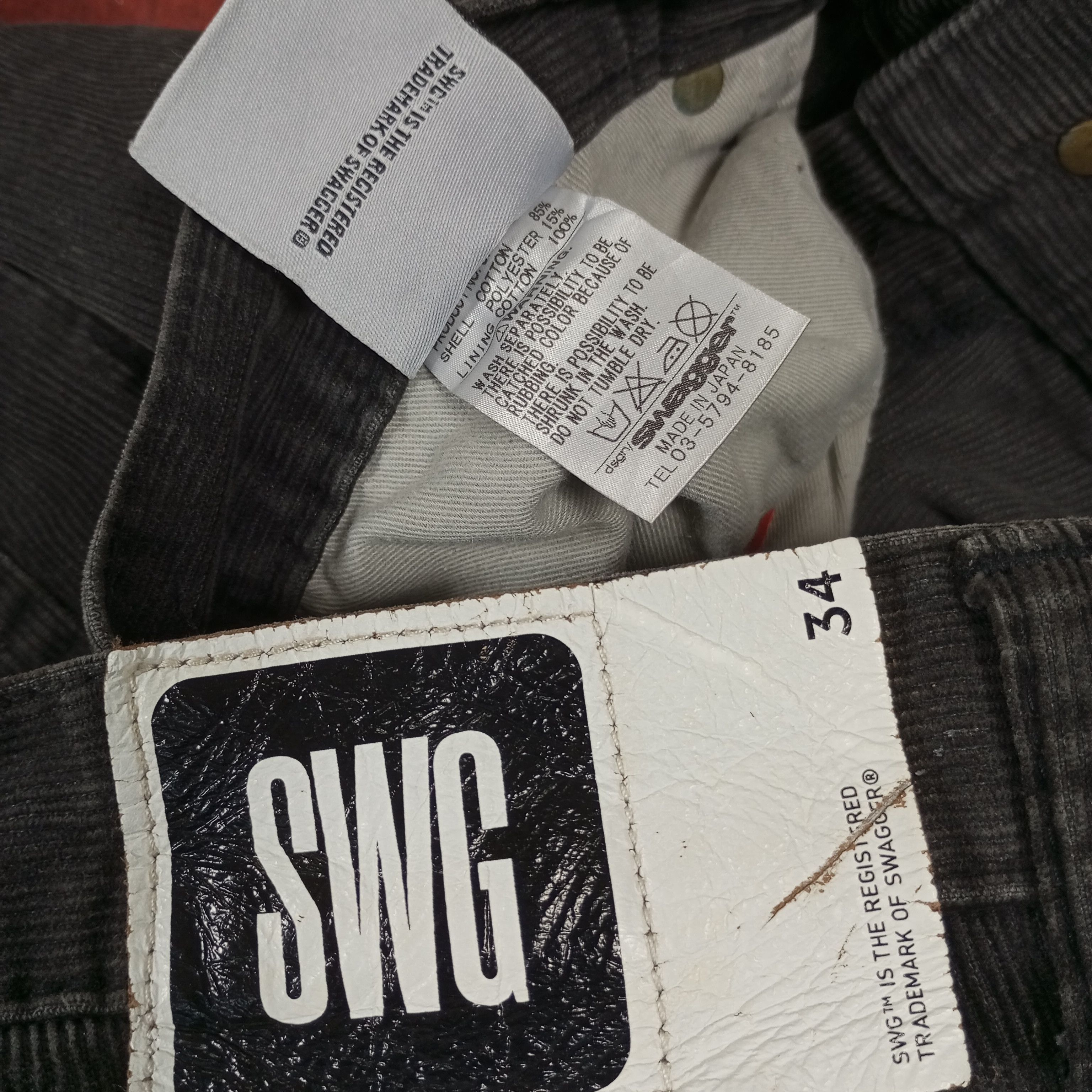 Swagger × Vintage Swagger Skulls Design Rock Punk Style Corduroy Pants Size US 34 / EU 50 - 14 Thumbnail