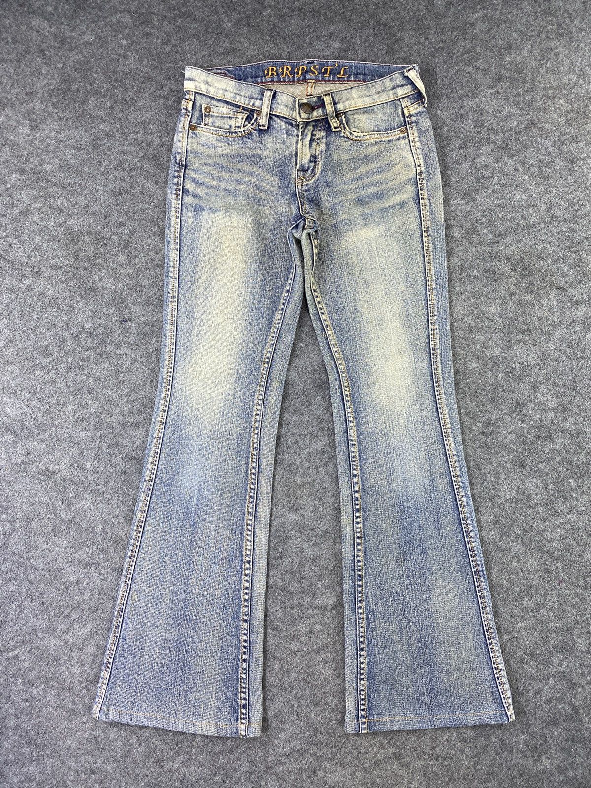 Japanese Brand Brappers Blue Wash Flared Jeans - J1131 Size 28" / US 6 / IT 42 - 1 Thumbnail