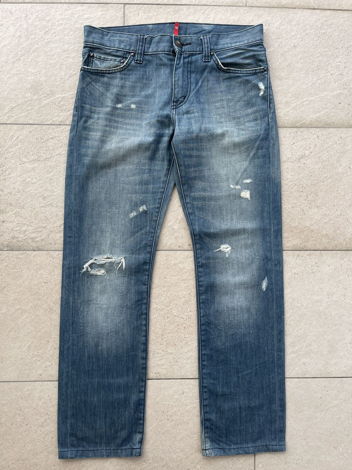 Japanese Brand 🔥Japanese Brands Uniqlo Distressed Denim W33🔥 Size US 33 - 2 Thumbnail