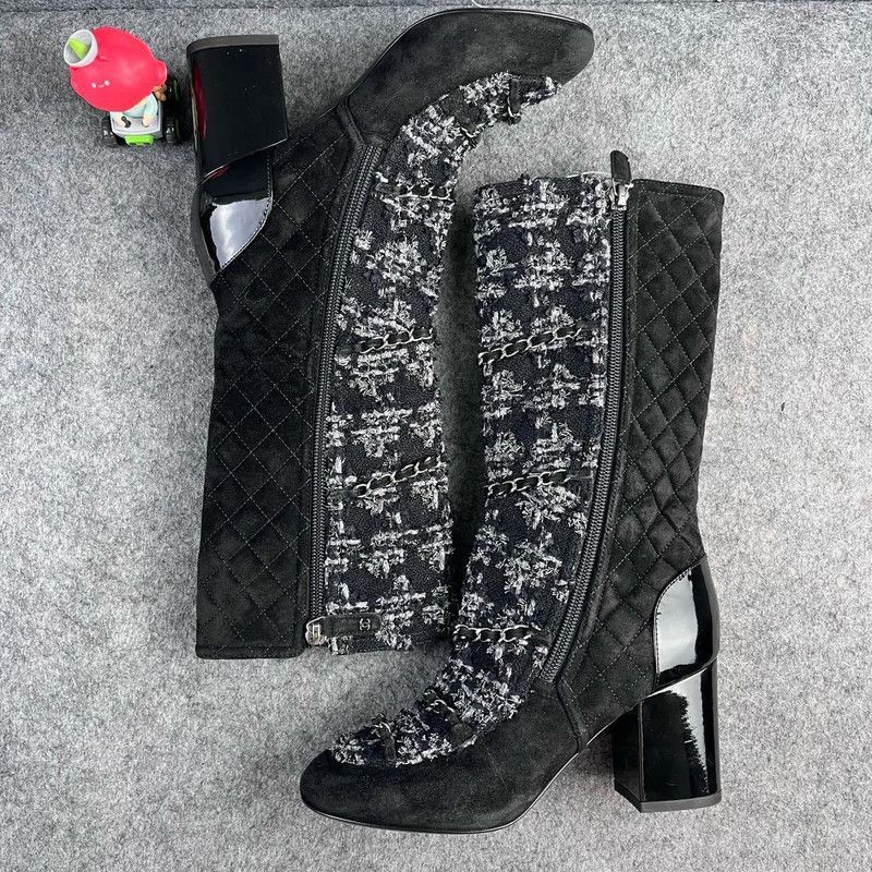 Louis Vuitton Louis Vuitton Woven Chain High Boots for Women -2508 Size US 6 / IT 36 - 2 Thumbnail