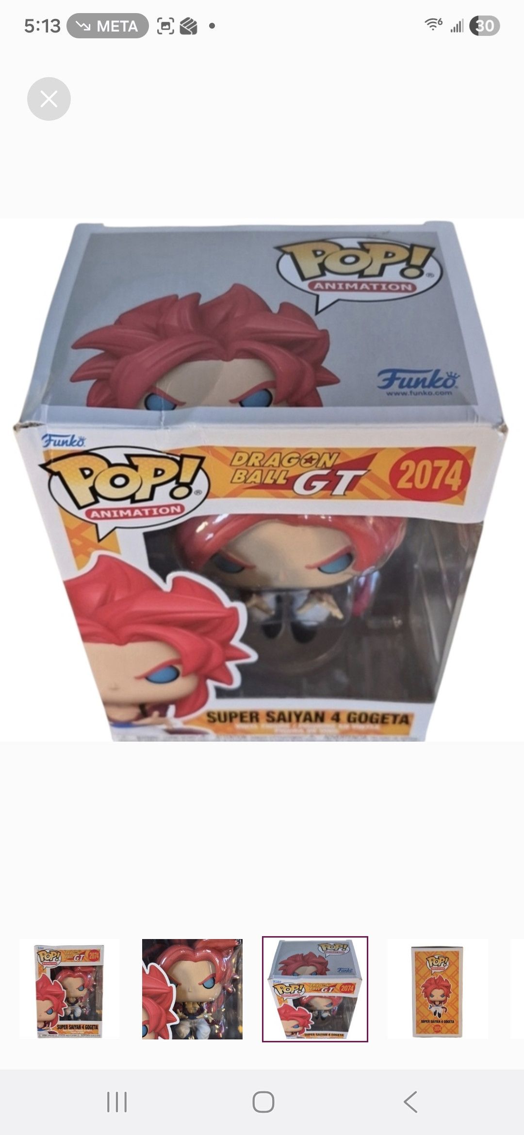 Other Funko × Dragon Ball GT S SAIYAN 4 GOGETA Funko Vinyl Figure Size ONE SIZE - 4 Thumbnail