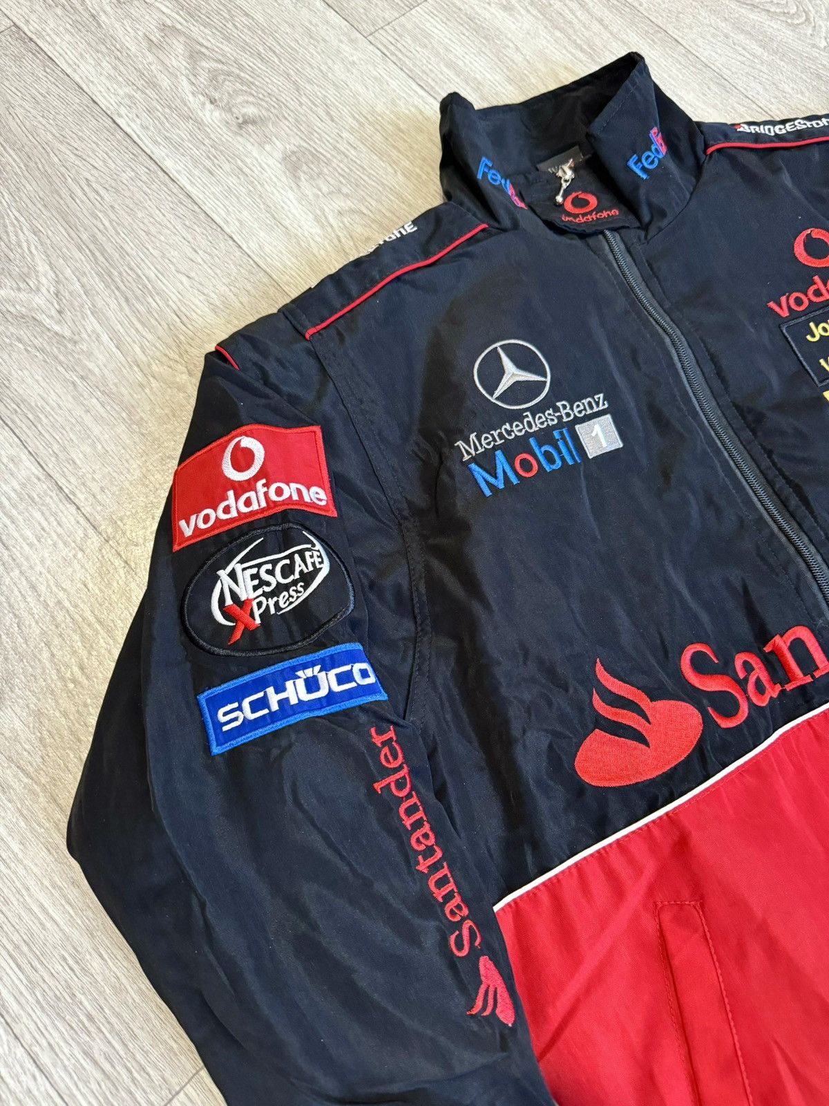 Mercedes-Benz × Vintage 🔷Vintage Mercedes Benz Racing Nylon Bomber Jacket🔷 Size US L / EU 52-54 / 3 - 2 Thumbnail