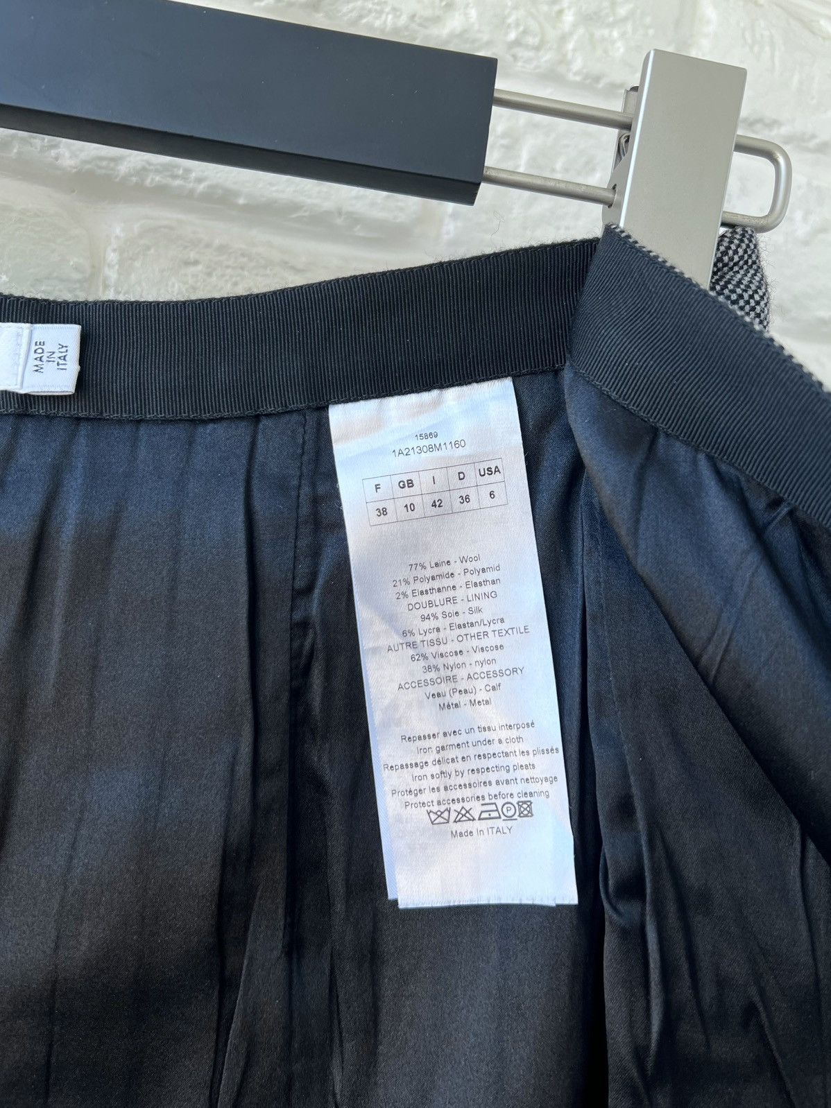 Dior Christian Dior Gray Wool Pleated Knit Skirt Size 28" / US 6 / IT 42 - 7 Thumbnail