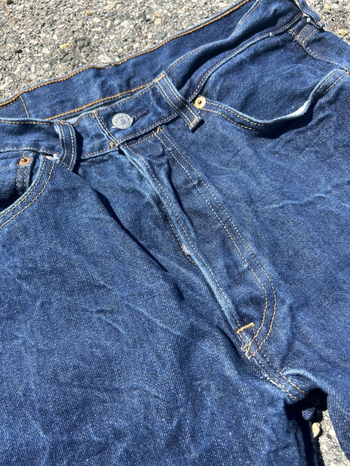 Levi's Levi’s Distressed Marbled Blue 501’s Size US 33 - 5 Thumbnail