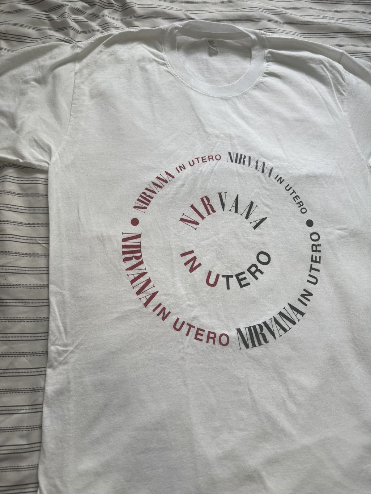 Other Nirvana In Utero White Band Graphic T-Shirt Size M USA Made Size US M / EU 48-50 / 2 - 4 Thumbnail