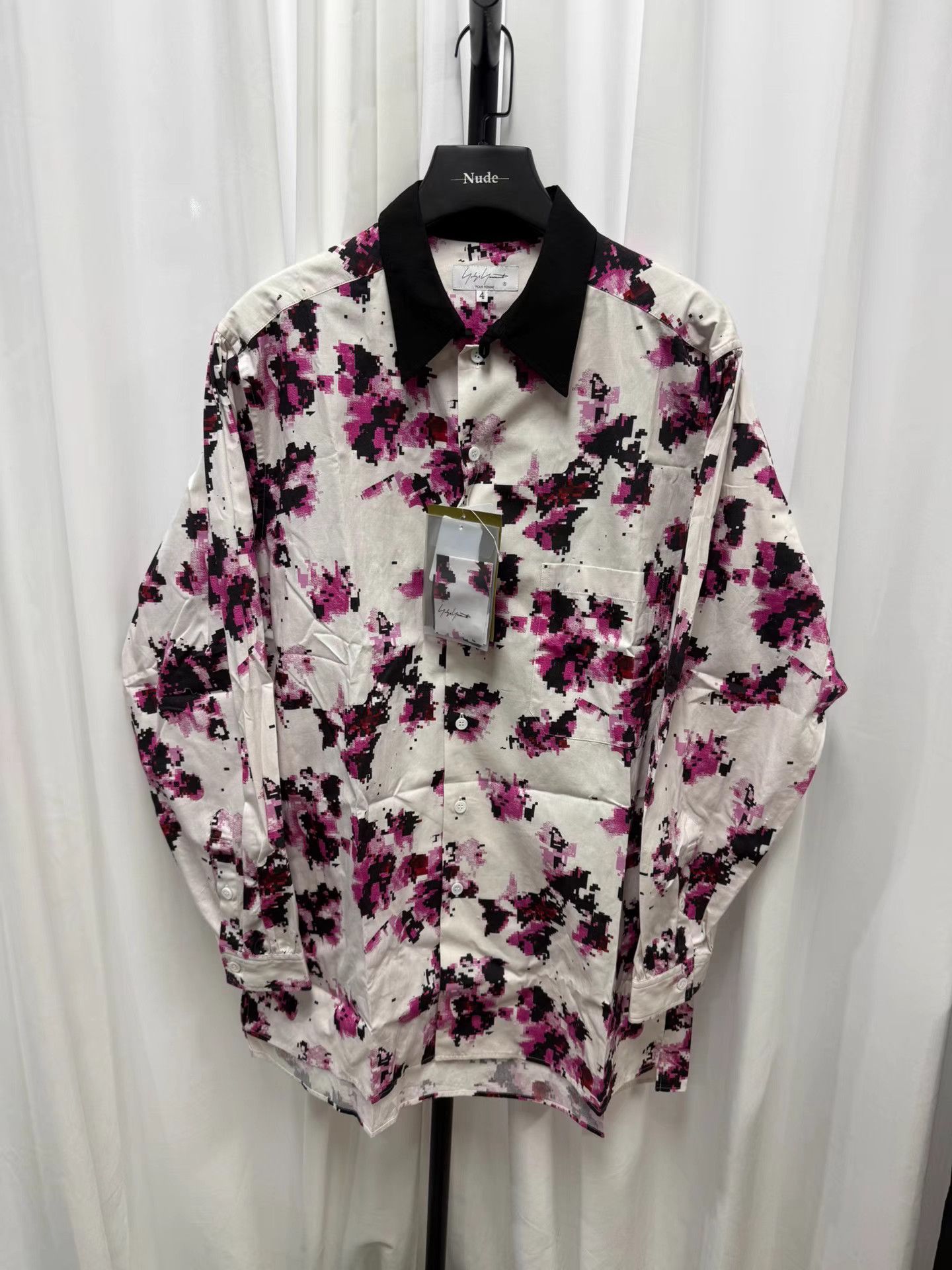 Yohji Yamamoto Yohji Yamamoto Mosaic Print Oversized Shirt K20 Size US XL / EU 56 / 4 - 1 Thumbnail