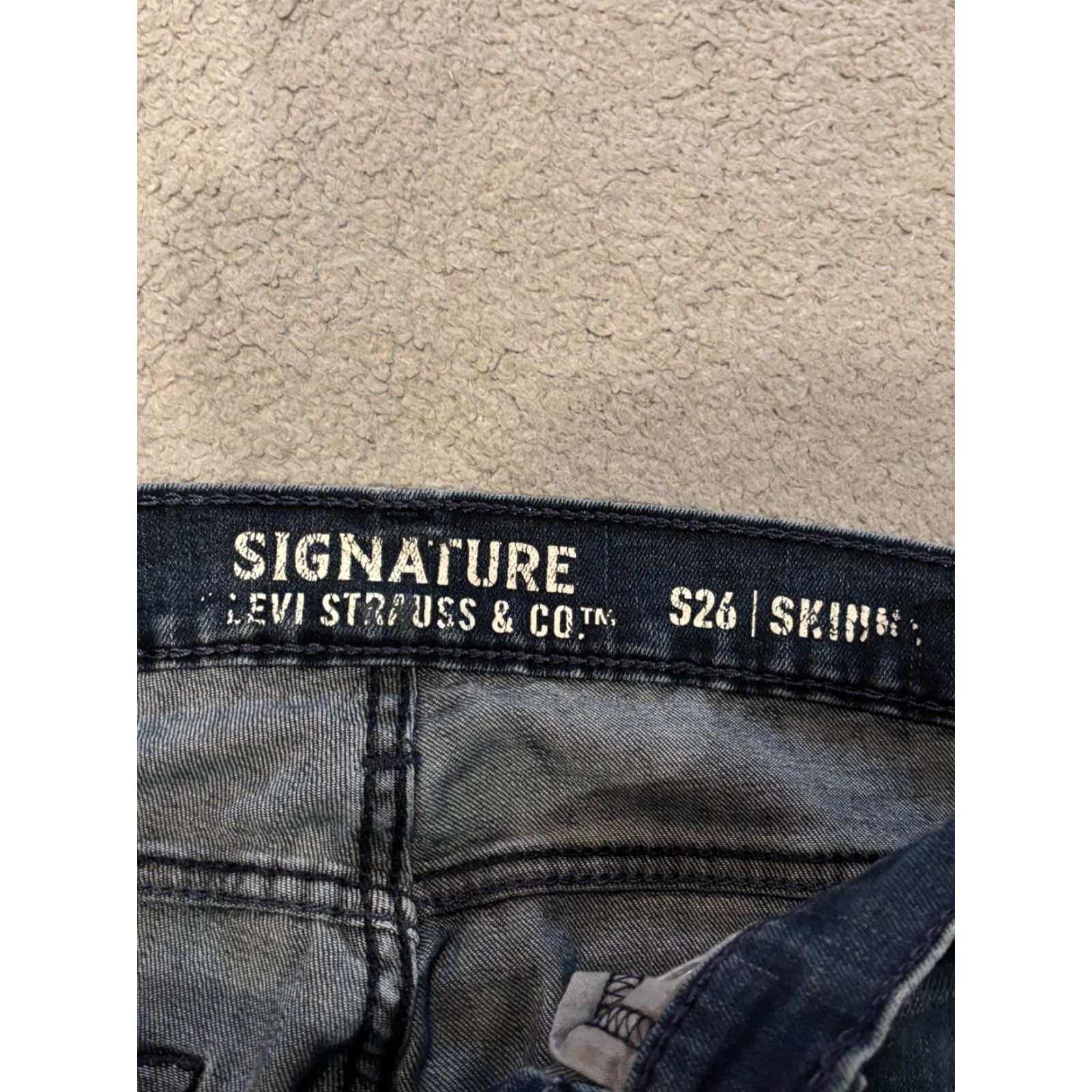 Levi's Levi's Levi Strauss Signature Jeans Mens 29x30 Blue Skinny Stretch Denim Medium Wash Jeans Size US 29 - 2 Thumbnail