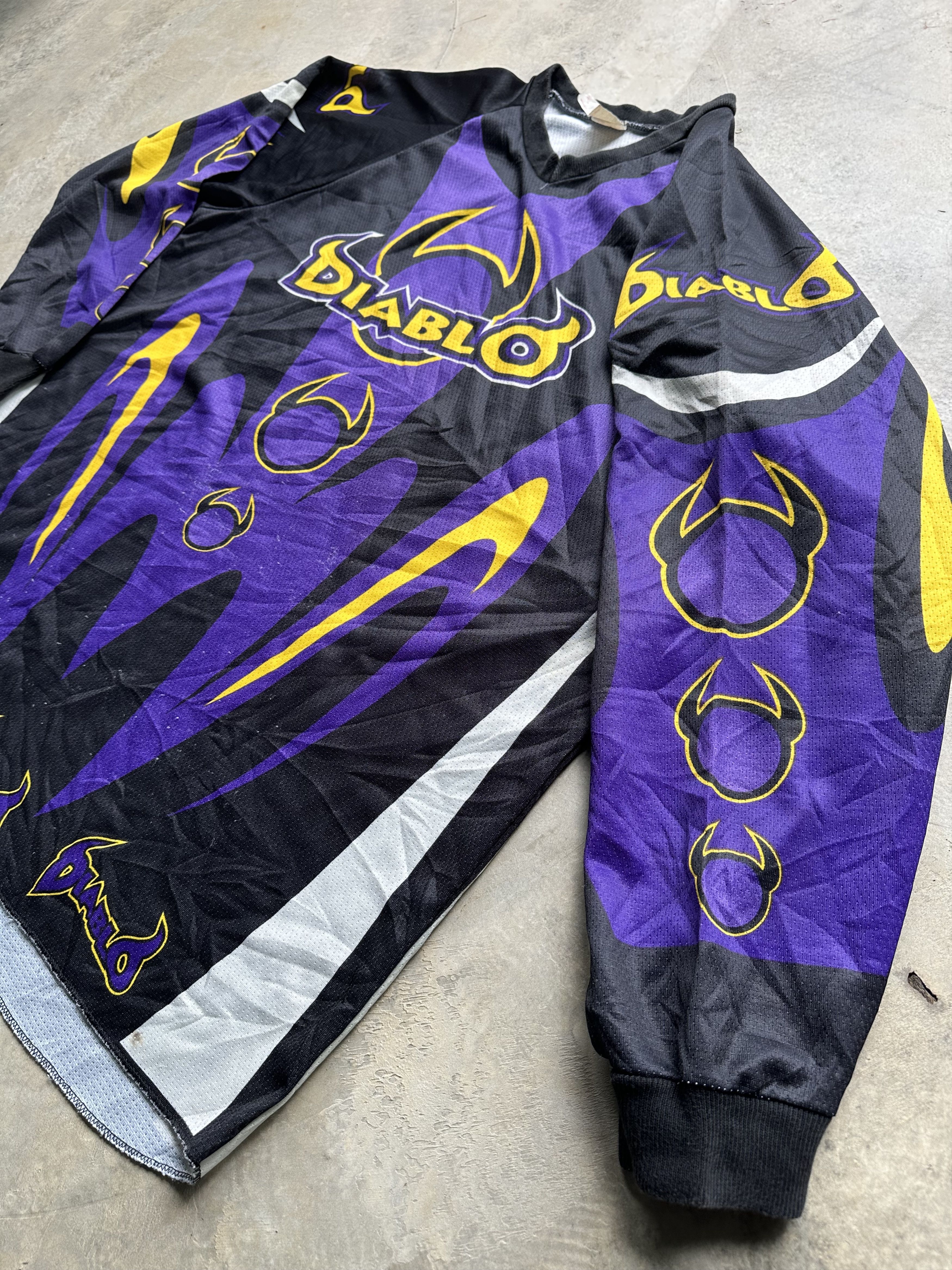 Vintage Vintage Diablo Jersey Crazy Graphics Flare Size US XL / EU 56 / 4 - 8 Thumbnail
