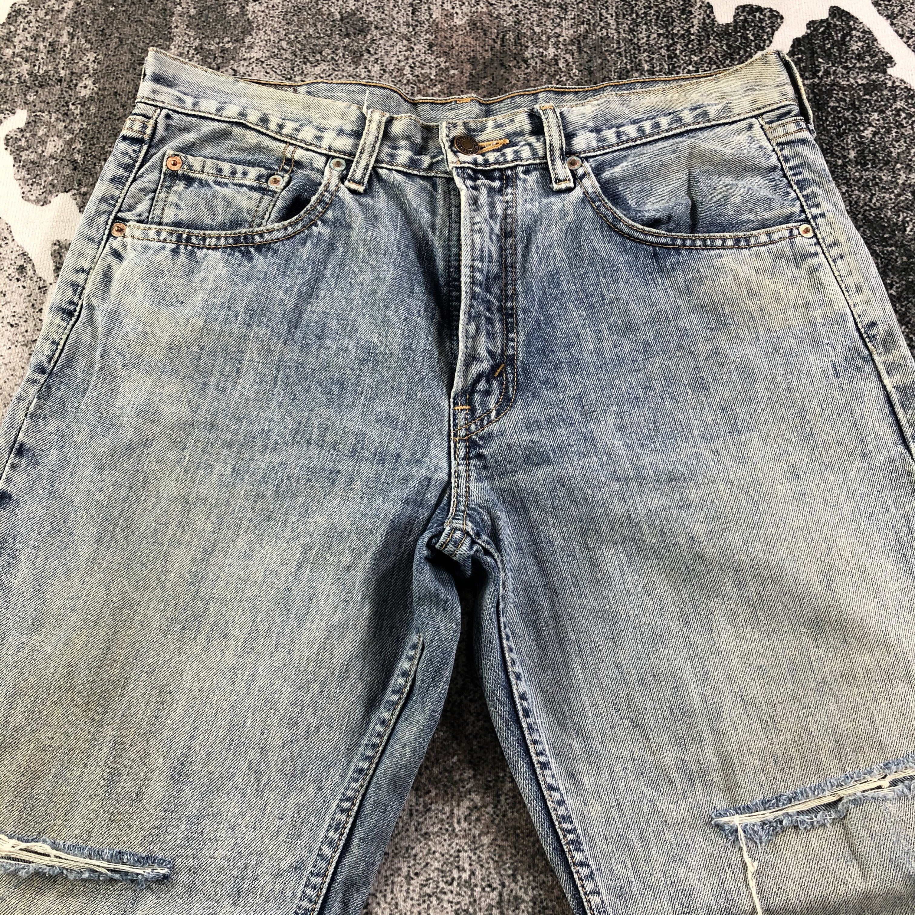Levi's Vintage Levis 505 Jeans Distressed Denim KJ1743 Size US 34 / EU 50 - 3 Thumbnail
