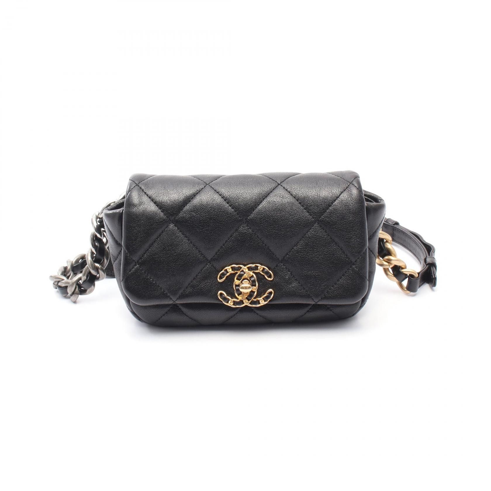 Chanel Chanel Chanel CHANEL19 Leather Waist Bag Leather Belt Bag AS1163 Size ONE SIZE - 1 Thumbnail