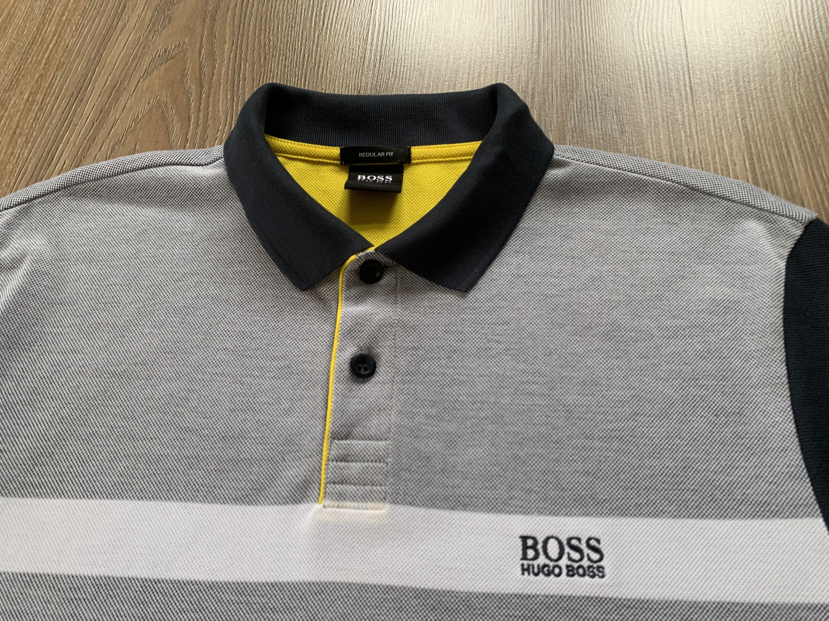 Hugo Boss Hugo Boss Mens Paddy Stripe Cotton Short Sleeve Polo Shirt Size US S / EU 44-46 / 1 - 5 Thumbnail