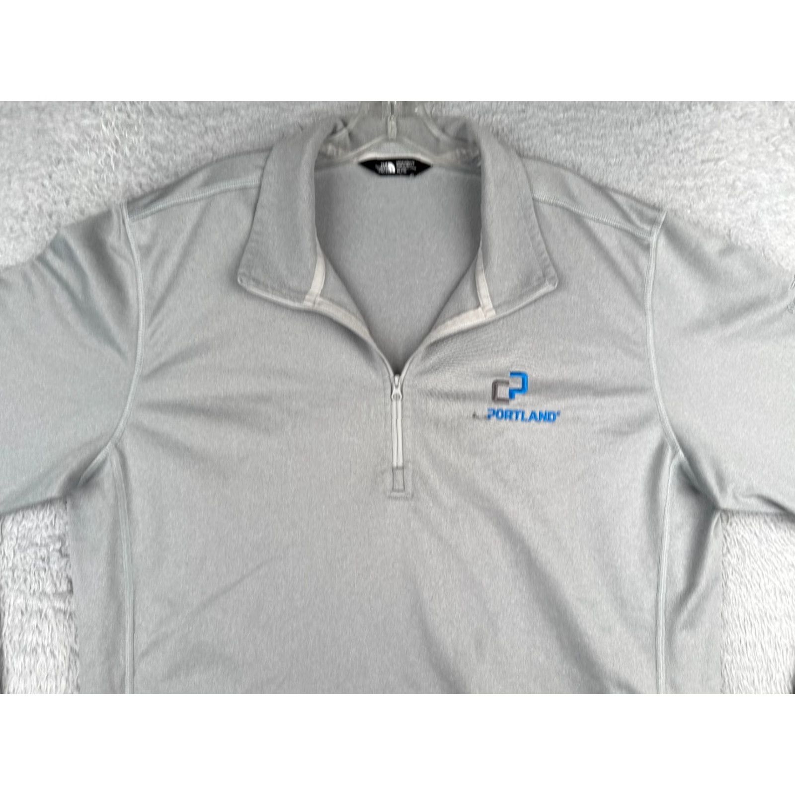 The North Face The North Face Men Sweatshirt Pullover 1/4 Zip Fleece Gray XL Mock Neck Cotton Blend Size US XL / EU 56 / 4 - 4 Thumbnail