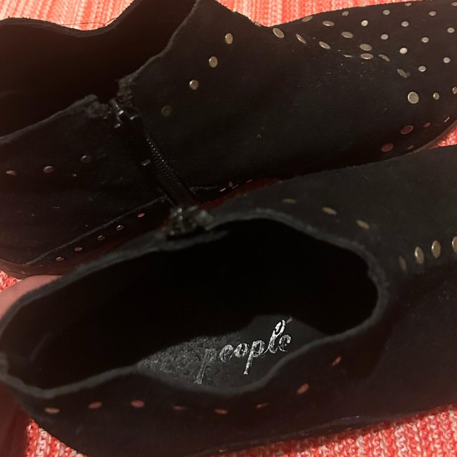 Free People Free People Black Studded Suede Ankle Boots Size US 8 / IT 38 - 8 Thumbnail
