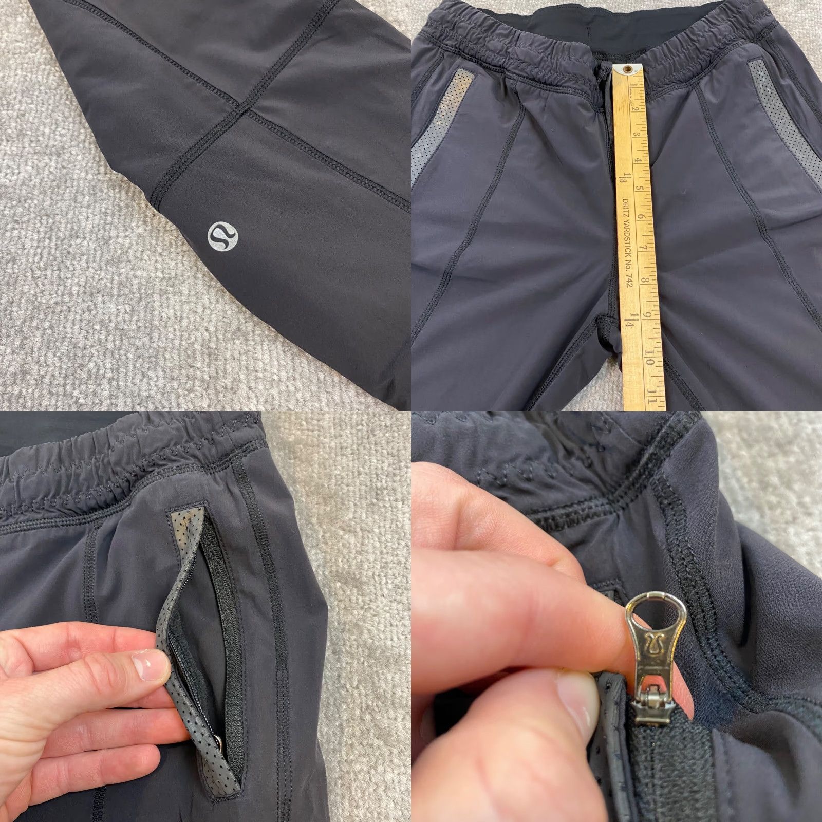 Lululemon Lululemon Joggers Womens Size 4 Dark Gray Lined Workout Pants Activewear Running Size 27" / US 4 / IT 40 - 8 Thumbnail