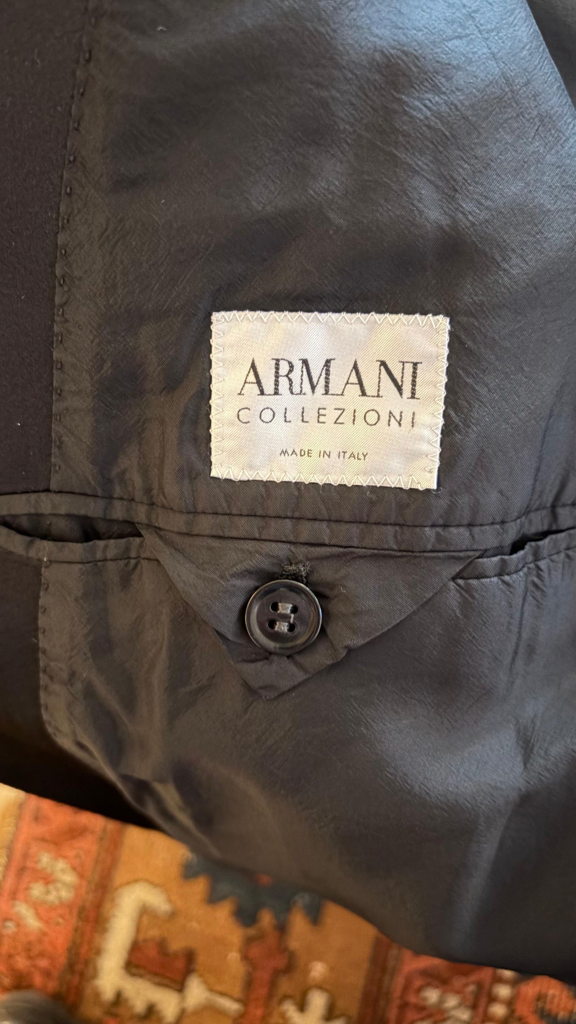 Armani Armani Black Velvet Blazer Size 50L - 5 Thumbnail
