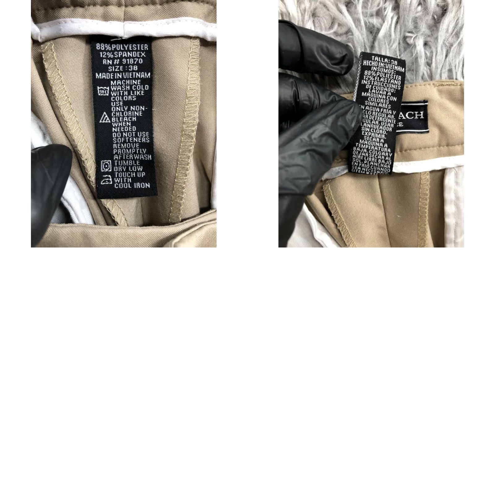 Vintage Pebble Beach Mens Bermuda Shorts Size 38 Medium Wash Beige Logo 5-Pocket Regular Knit Cotton Blend Front Flat Front Casual Sportswear Mens Size US 38 / EU 54 - 8 Thumbnail