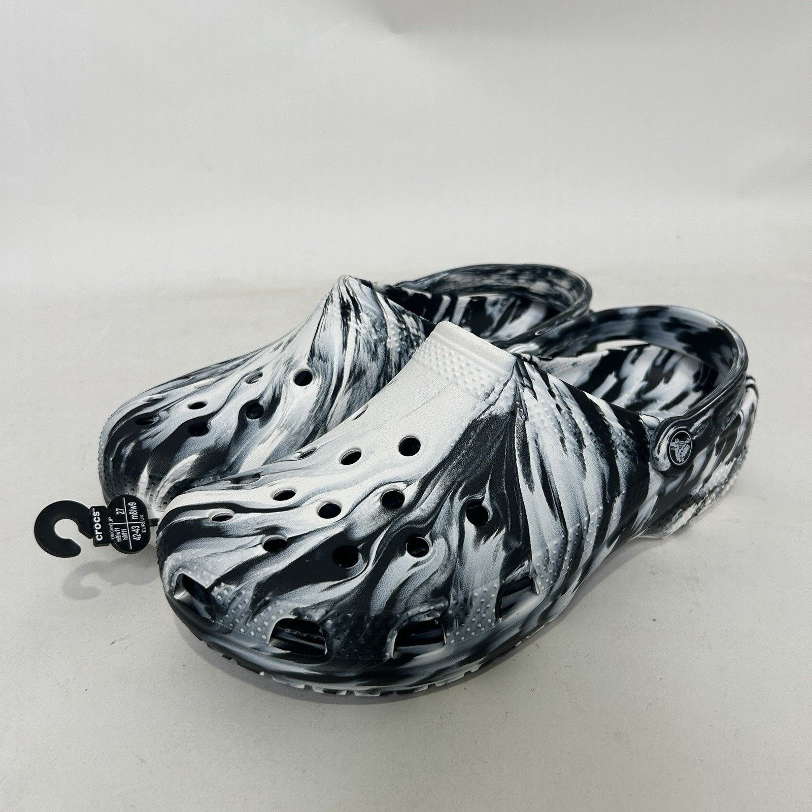Crocs Classic Clog Crocs Marble Tie Dye “Black & White” Size US 9 / EU 42 - 3 Thumbnail