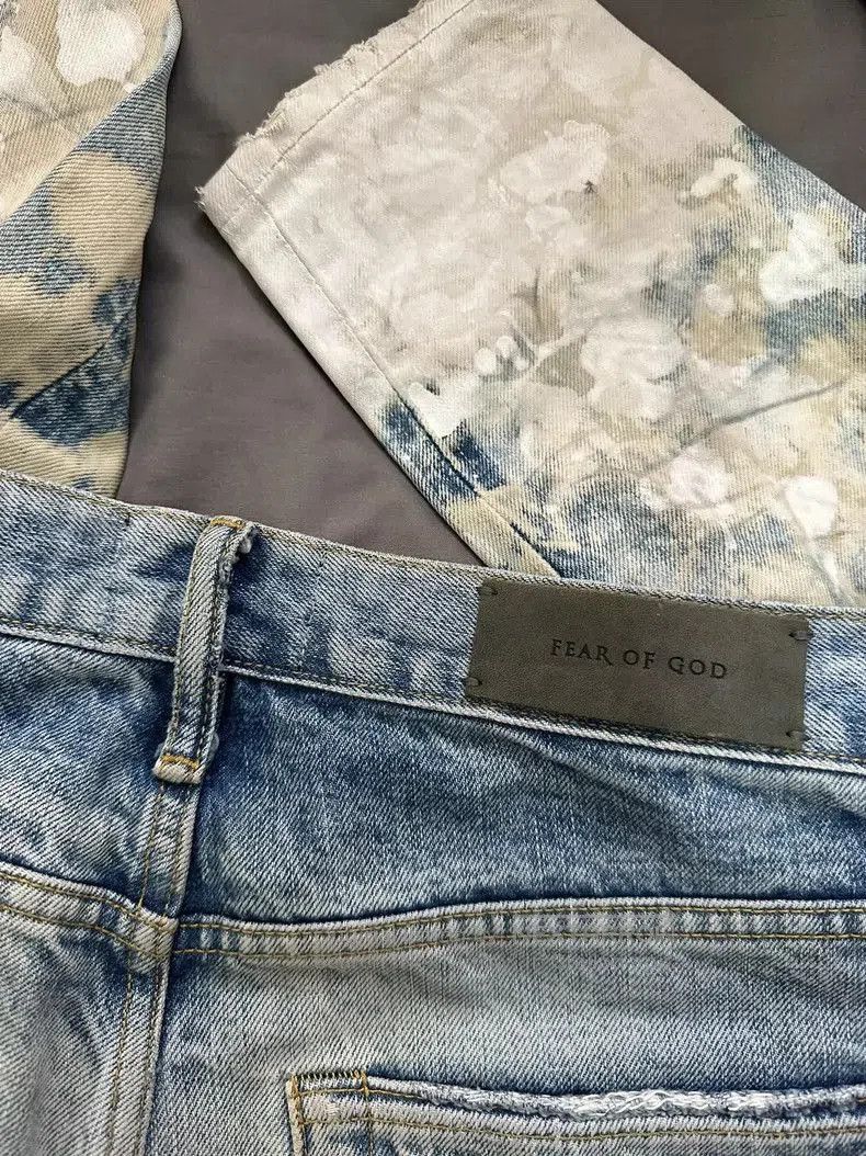 Fear of God Fear of God 5th Splatter Blue Denim. Size US 34 / EU 50 - 5 Thumbnail