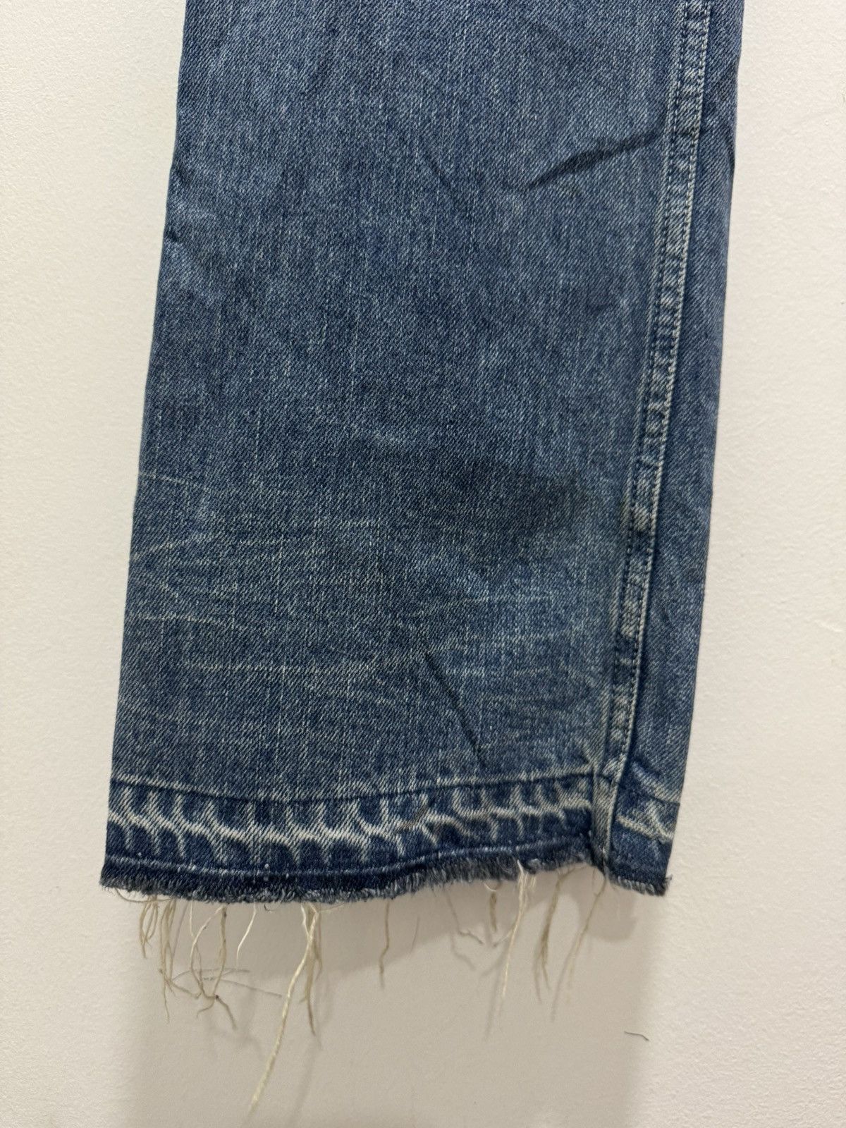 Japanese Brand JAPANESE DESIGN DOUBLE WAIST DISTRESSED DENIM JEANS Size US 34 / EU 50 - 8 Thumbnail