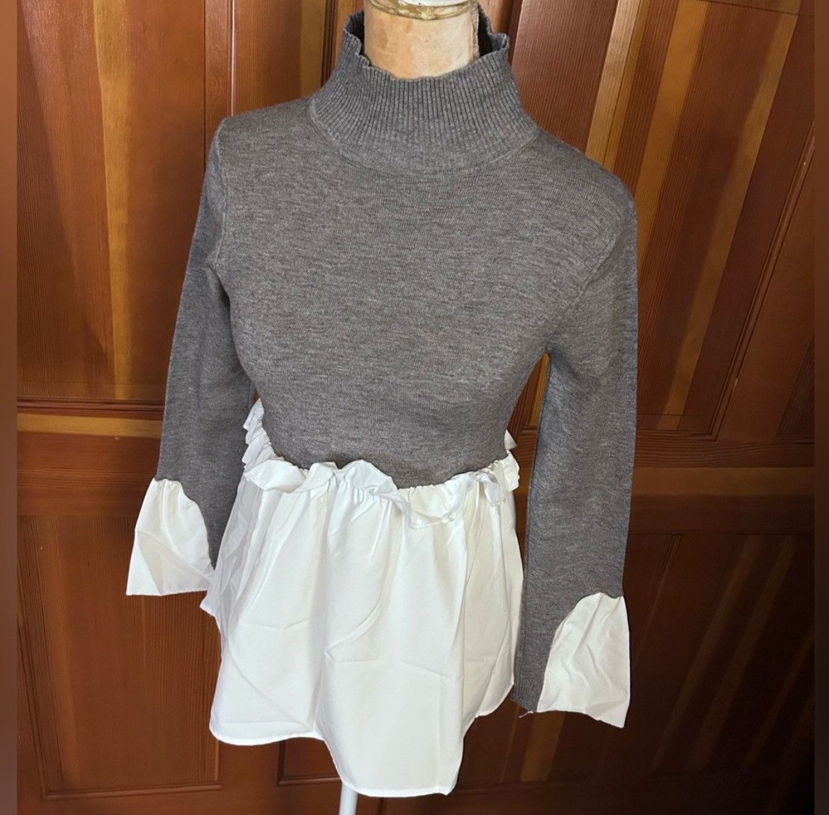 Designer × Other NWT, Lavishly Paris Womens Ladies 2 in 1 Layered Blouse Size M / US 6-8 / IT 42-44 - 7 Thumbnail