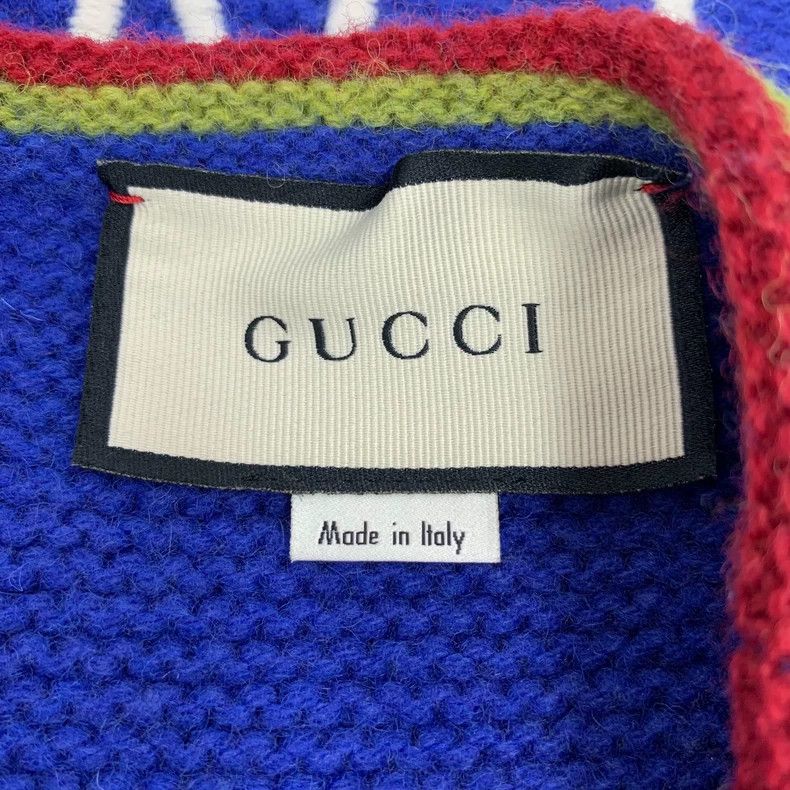 Gucci Gucci Blue letter logo embroidered wool single-breasted lo Size US M / EU 48-50 / 2 - 6 Thumbnail