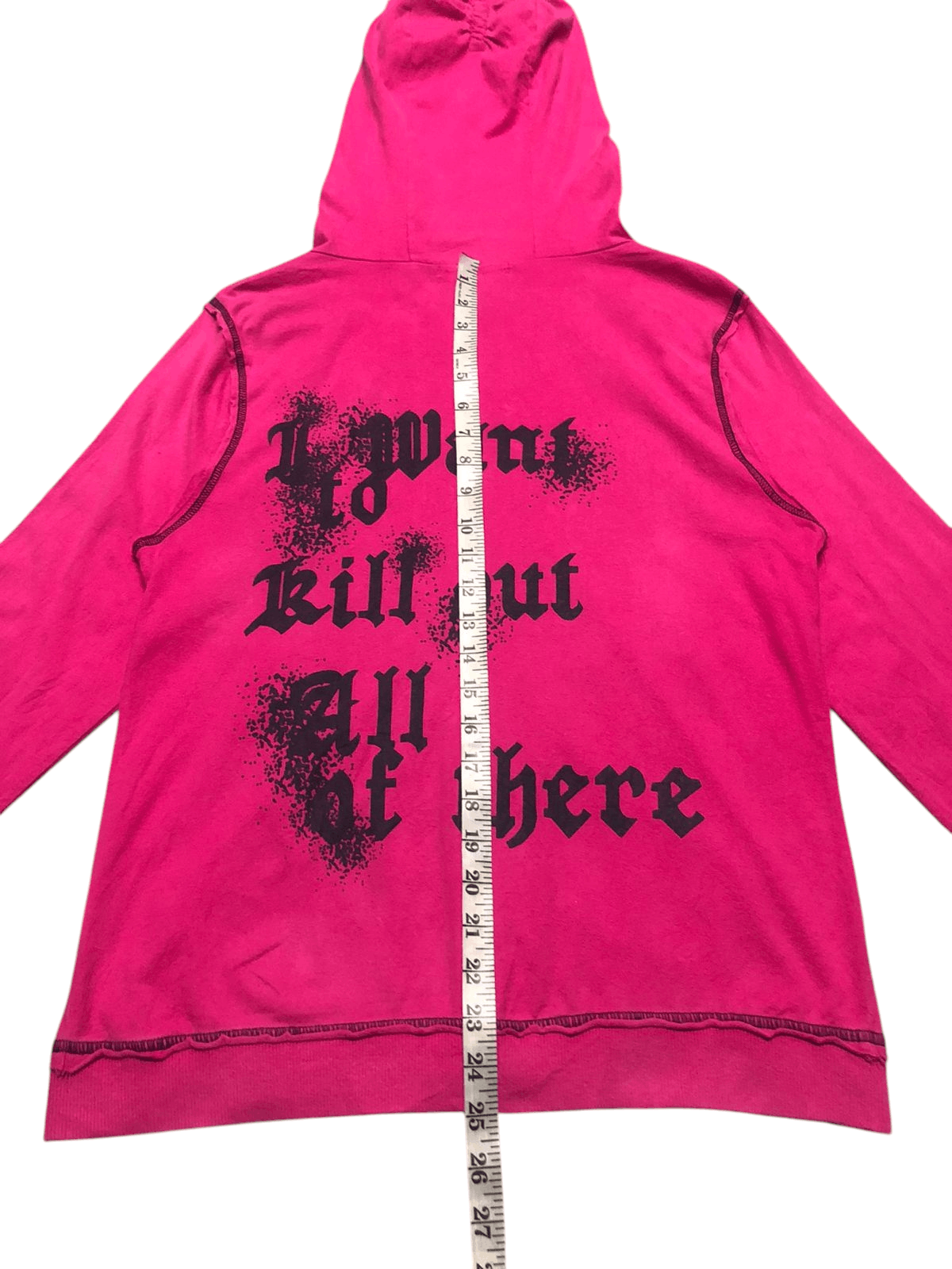 If Six Was Nine Algonquins PinkHoodie Zipper Seditionaries Style Distressed Size US M / EU 48-50 / 2 - 18 Thumbnail