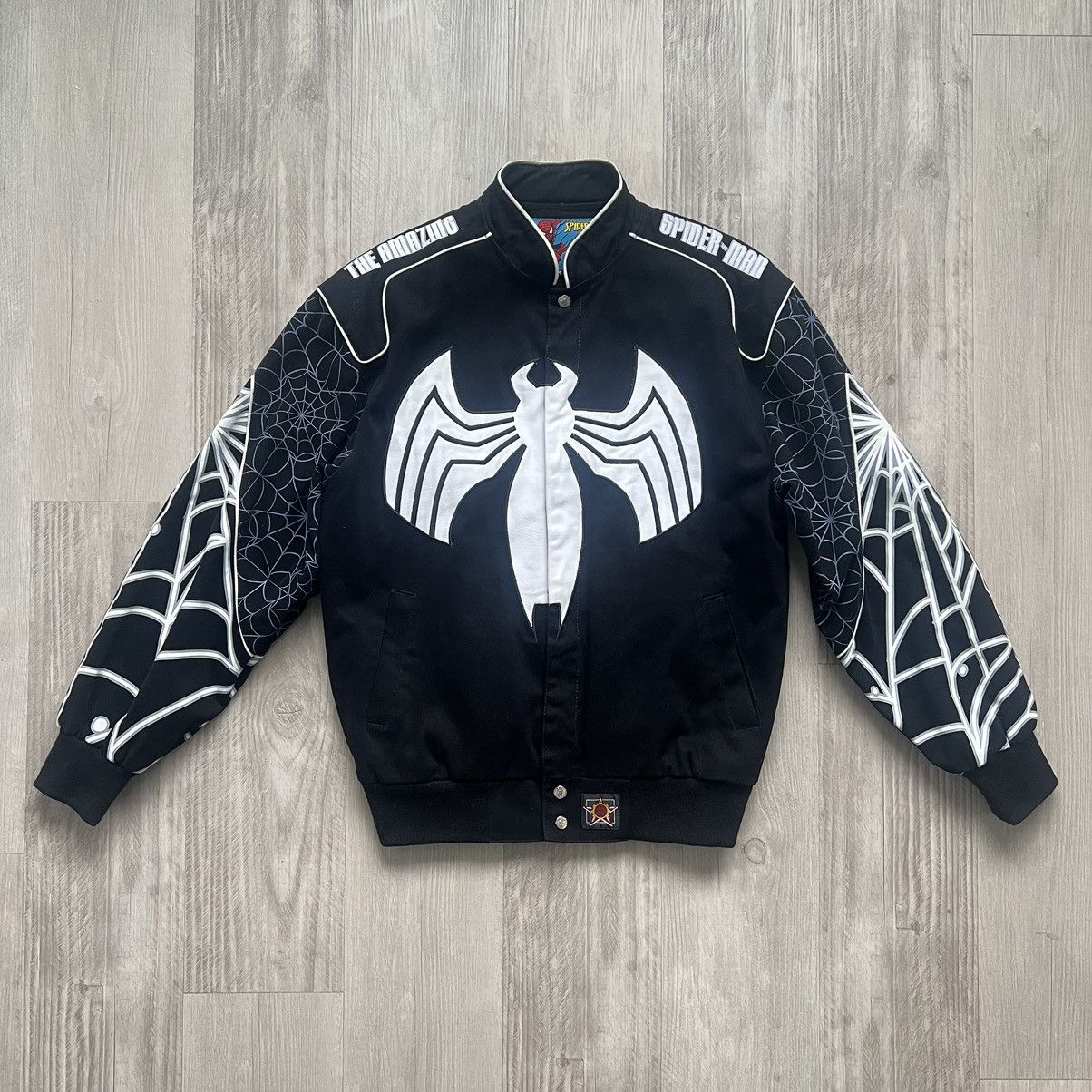 Marvel Comics Spider-Man JH Design Racing Jacket 🕸️ 🕷️ | Grailed