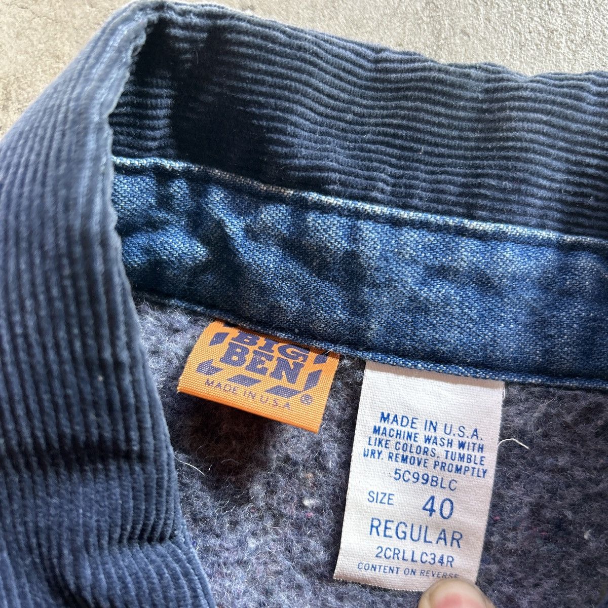 Carhartt × Vintage × Wrangler Big Ben Blanket Lined Denim Chore Coat Jacket Sz 40 80s Size US M / EU 48-50 / 2 - 2 Thumbnail