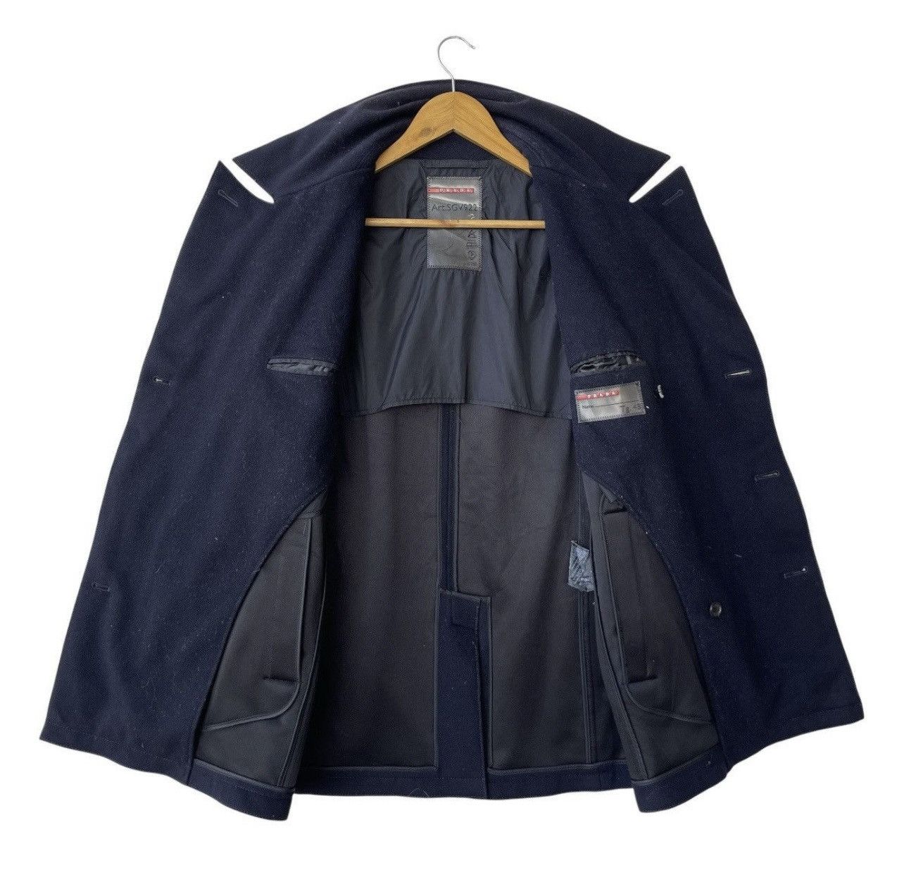 Prada PRADA Art SGV922 Double Breasted Virgin Wool Jacket Saiz 48 Size US M / EU 48-50 / 2 - 5 Thumbnail