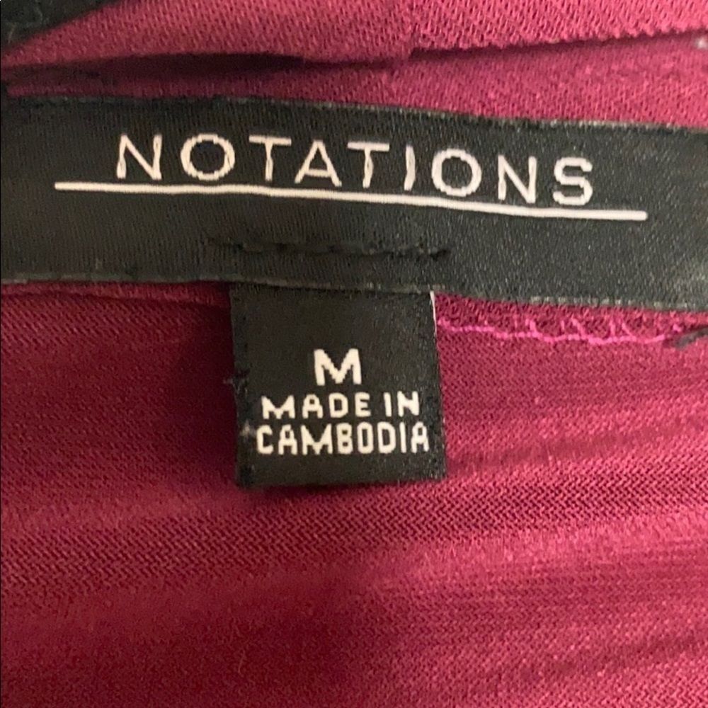 Other Notations Women’s Size M Ruffle Front Draped Blouse Multicol Size M / US 6-8 / IT 42-44 - 4 Thumbnail