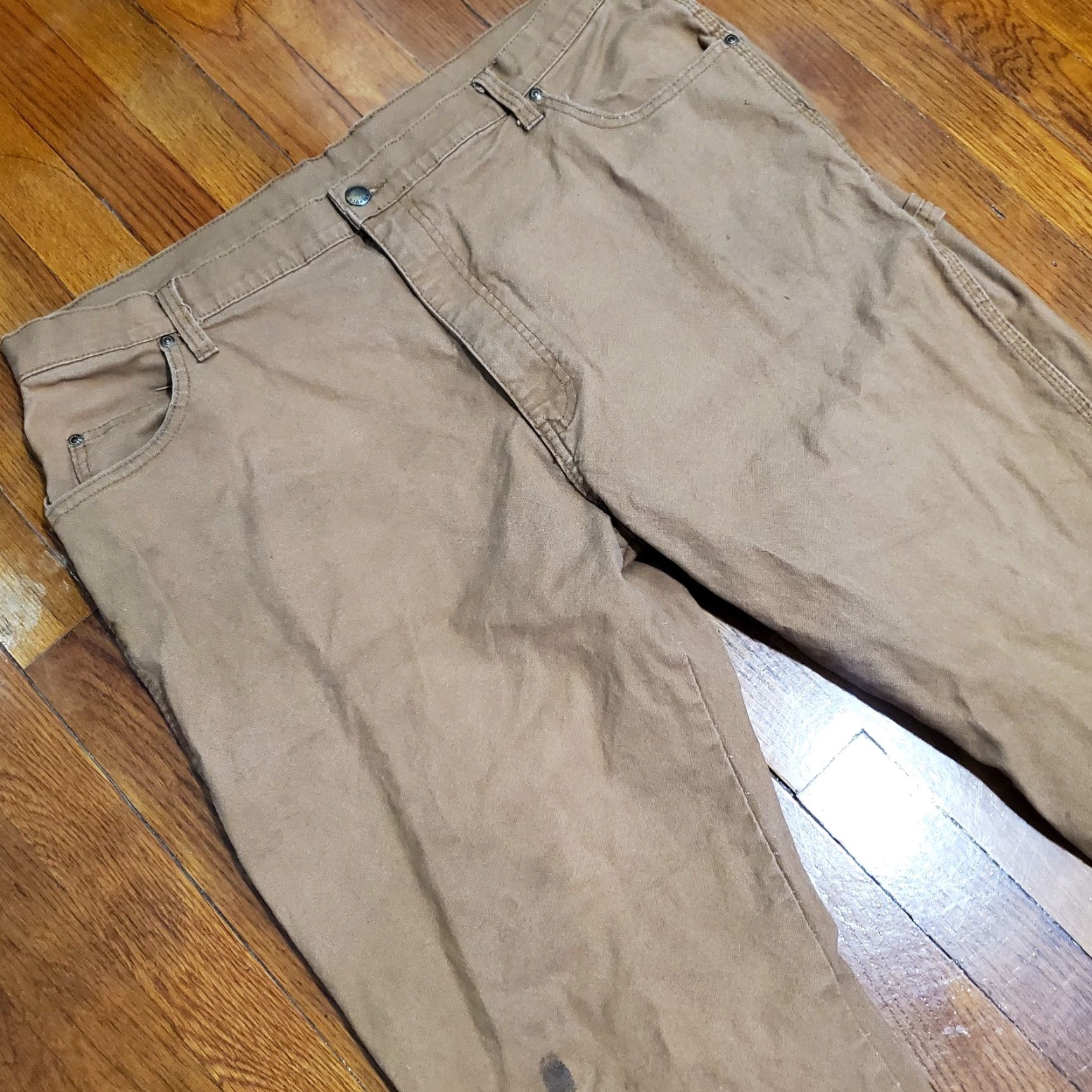 Dickies Dickies Jeans Mens 40x32 Brown Carpenter Straight Workwear Canvas Pants 5-Pocket Denim Petite? Size US 40 / EU 56 - 7 Thumbnail