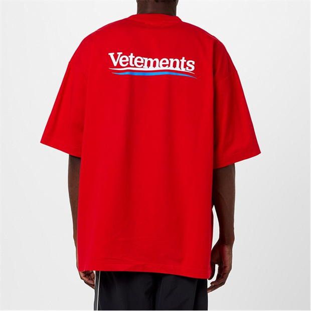 Vetements o1g2r1mq0824 Campaign Logo-T-Shirt in Red Size US S / EU 44-46 / 1 - 5 Thumbnail