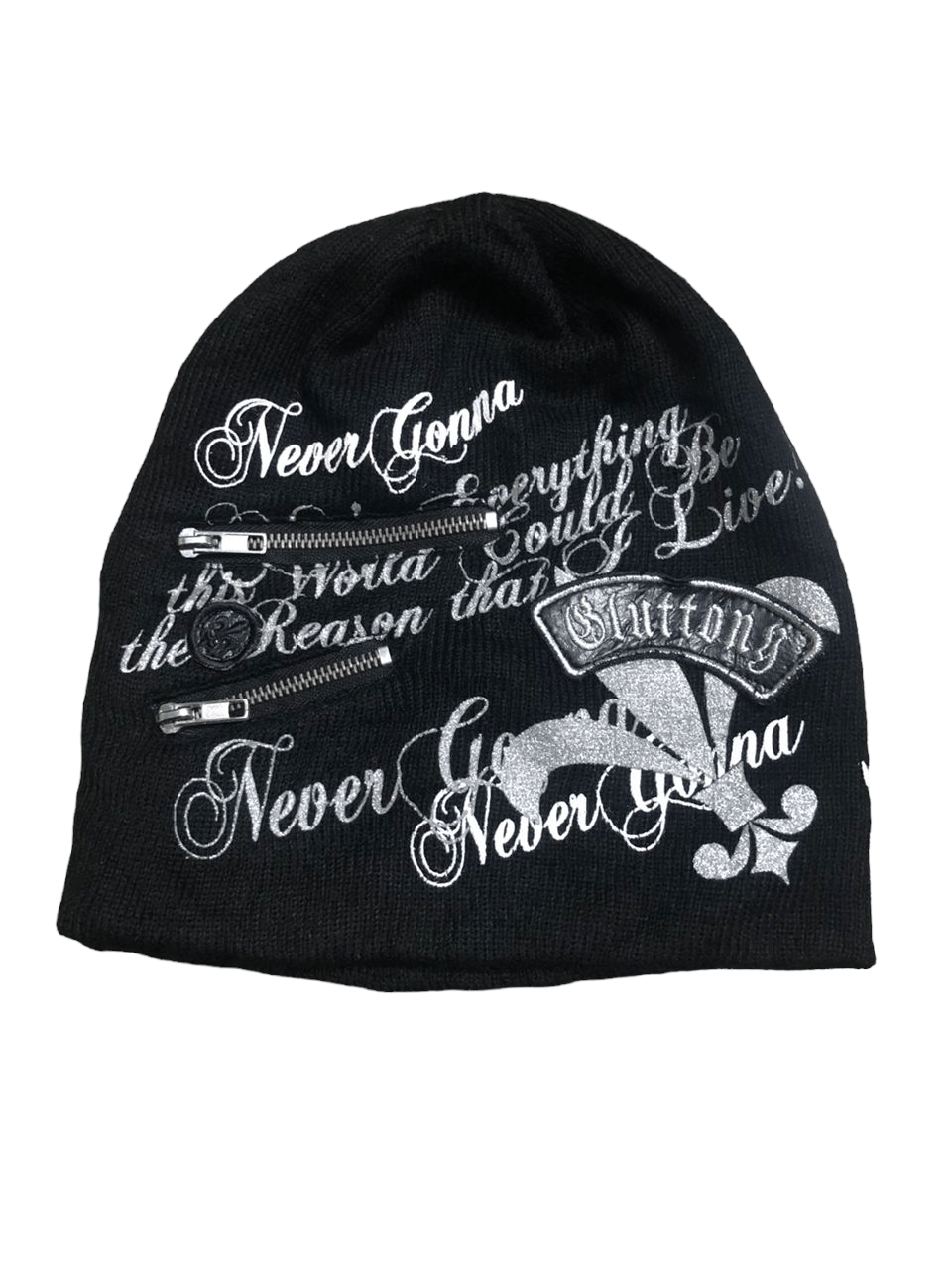 If Six Was Nine Japanese Brand Beanie Hats Full Print Punk Style Rare Design Size ONE SIZE - 1 Thumbnail