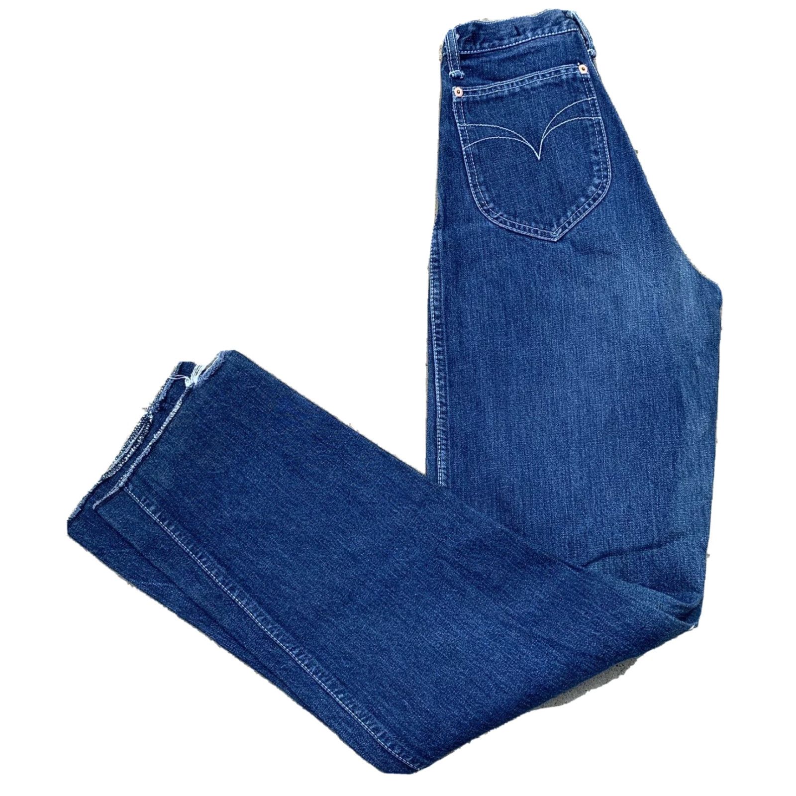 Vintage VINTAGE James Jeans 27 Jeans Blue Denim Hippy 1970s 1970s 70s 80s Stamped JEAN MACHINE WAIST 22.5” INSEAM 34” XS? Size 27" / US 4 / IT 40 - 5 Thumbnail