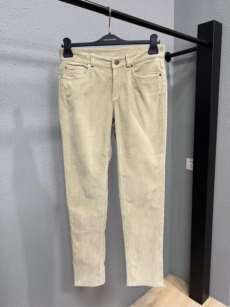 Loro Piana LORO PIANA size42 Kaki corduroy trousers Size US 42 / EU 58 - 1 Thumbnail